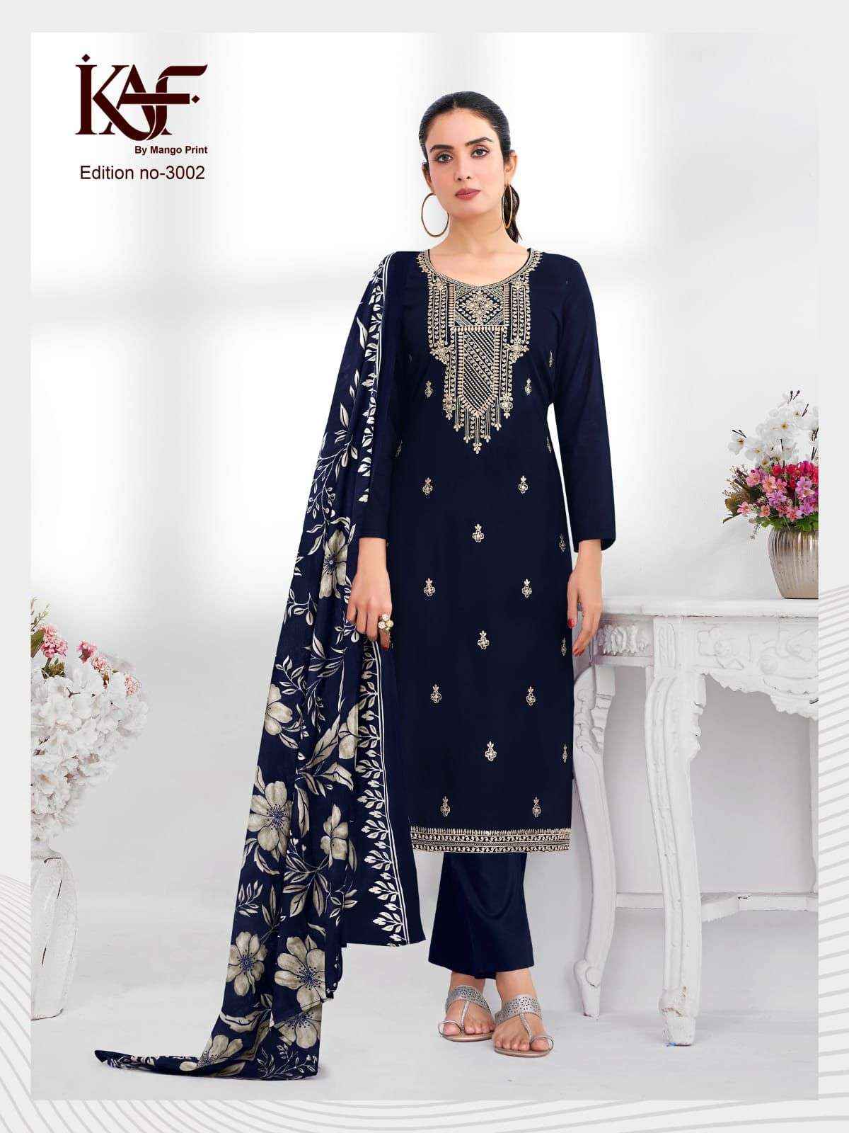 Kaf Fabric 24 Carat Edition 3 Fancy Rayon Salwar Suit  _ Surat Wholesale Market Price ( 5 Pcs Catalog )