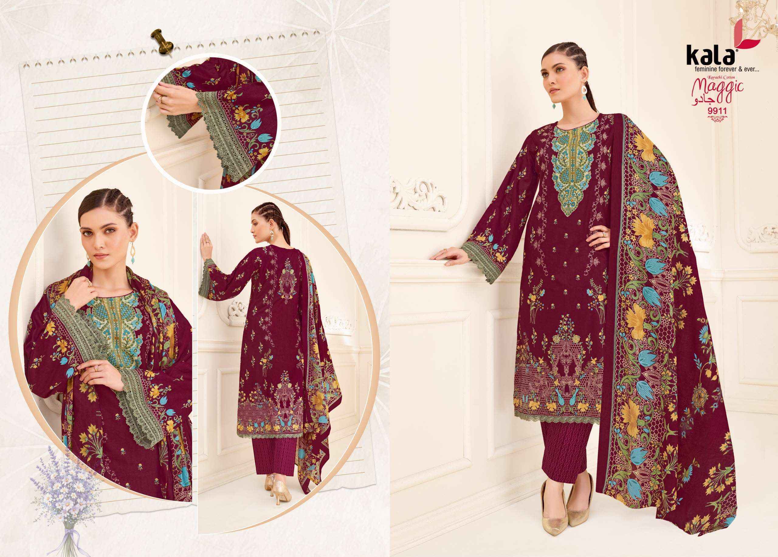 Kala Maggic Vol 25 Cotton Salwar Suit _ Surat Wholesale Market Price ( 12 Pcs Catalog )