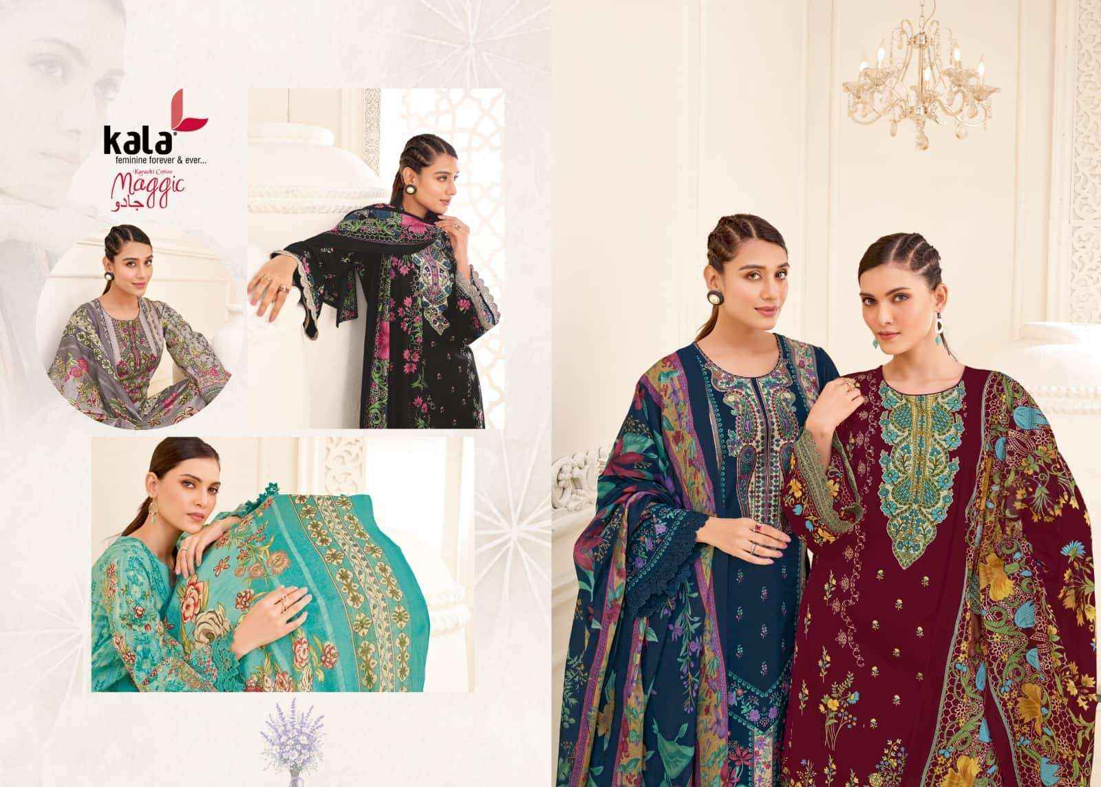 Kala Maggic Vol 25 Pure Cotton Readymade 3 Piece Salwar Kameez _ Surat Wholesale Market Price ( 12 Pcs Catalog )