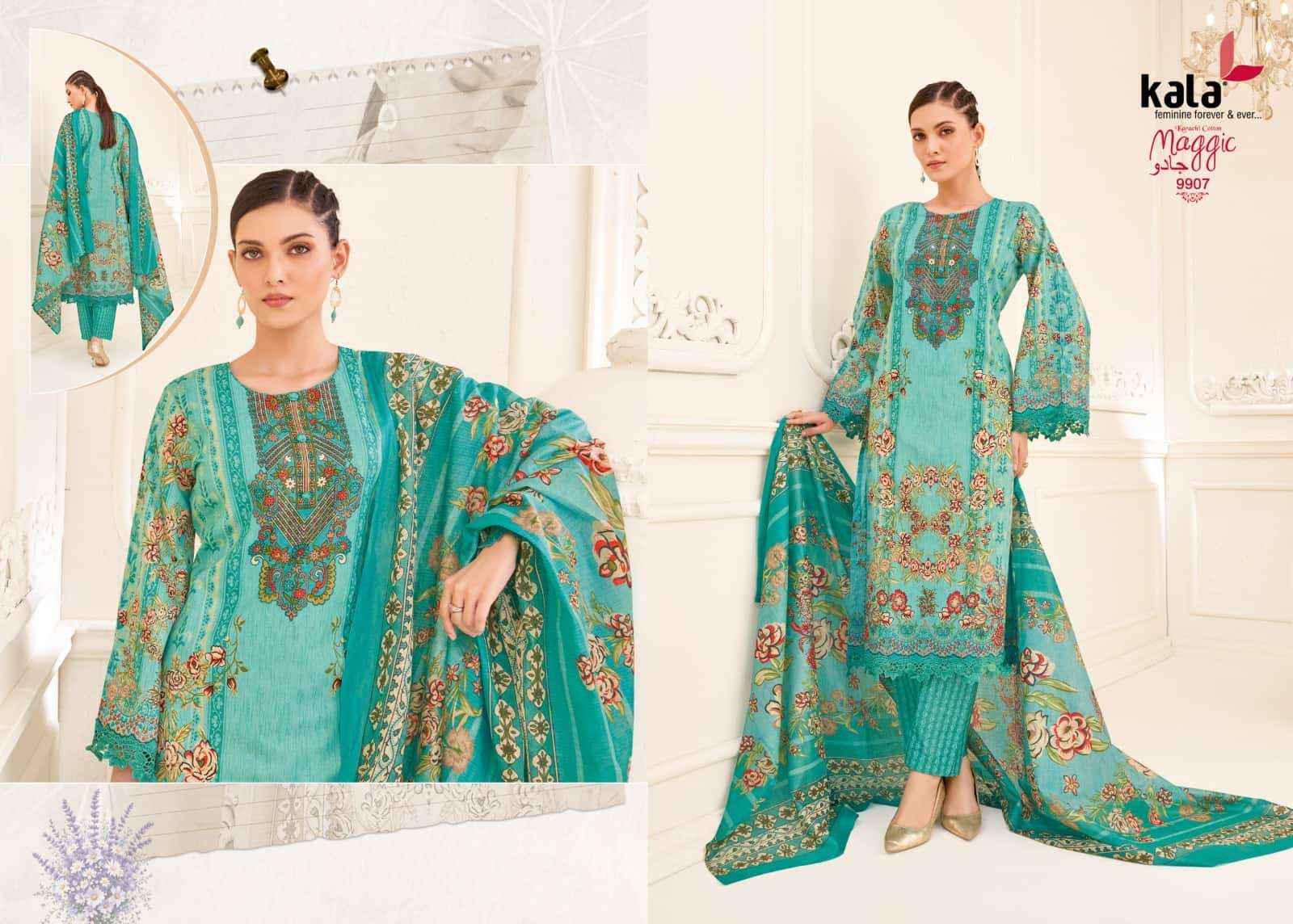 Kala Maggic Vol 25 Pure Cotton Readymade 3 Piece Salwar Kameez _ Surat Wholesale Market Price ( 12 Pcs Catalog )