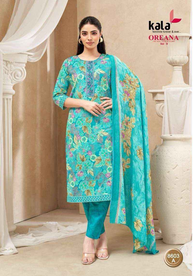 Kala Oreana Vol 9 Premium Wear Cotton 3 Piece Pair Set _ Surat Wholesale Market Price ( 12 Pcs Catalog )
