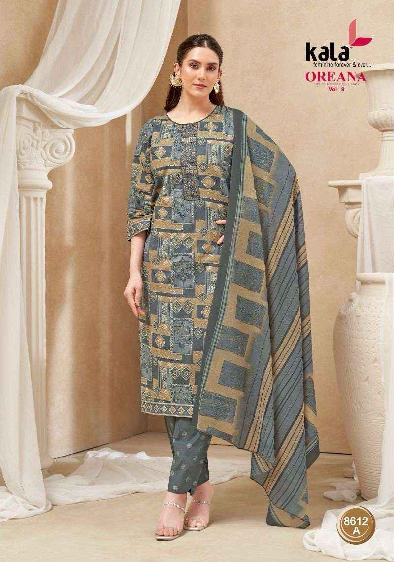 Kala Oreana Vol 9 Premium Wear Cotton 3 Piece Pair Set _ Surat Wholesale Market Price ( 12 Pcs Catalog )