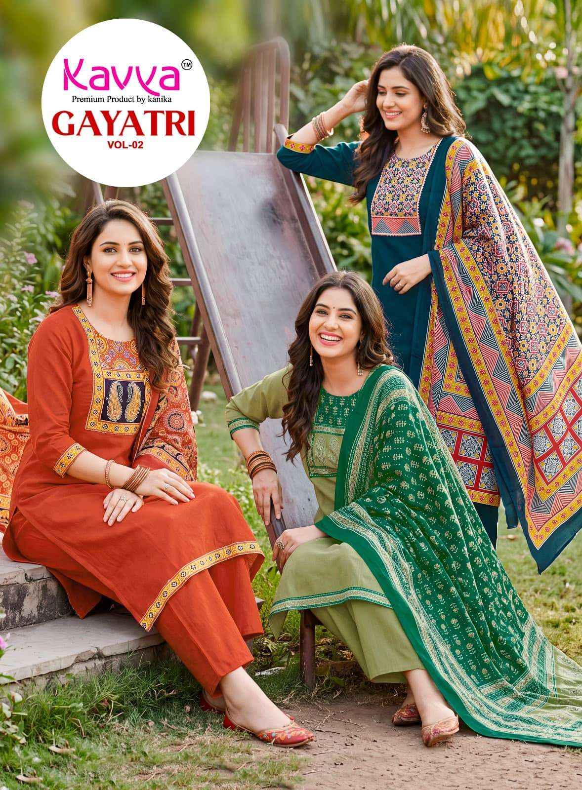 Kavya Gayatri Vol 2 Dhabu Cotton Readymade Suits - Surat Wholesale Market ( 10 Pcs Catalog )