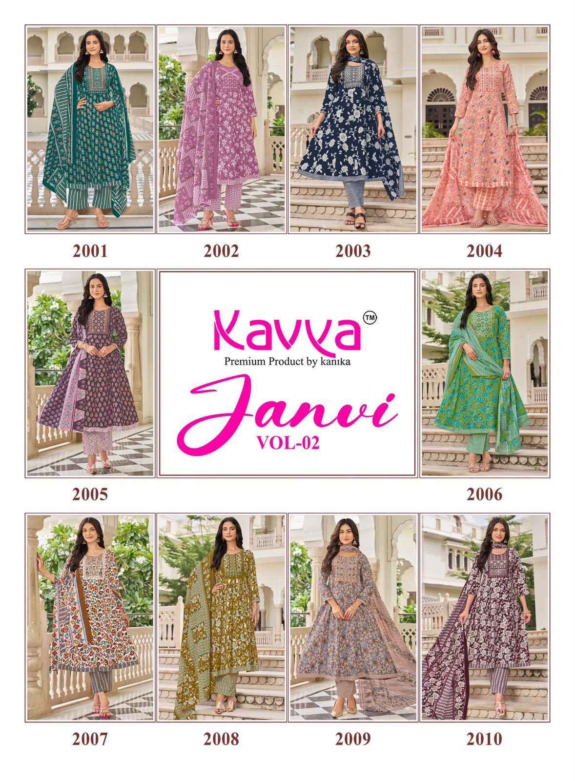 Kavya Janvi Vol 2 Malaysian Cotton Kurti Combo Set _ Surat Wholesale Market Price ( 10 Pcs Catalog )