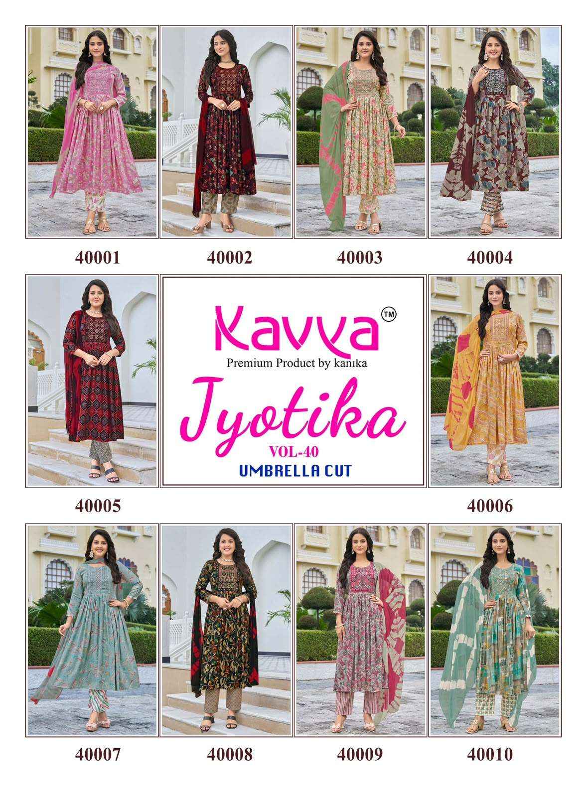 Kavya Jyotika Vol 40 Capsule  Readymade suits - Wholesale Bazaar Surat ( 10 Pcs Catalog )