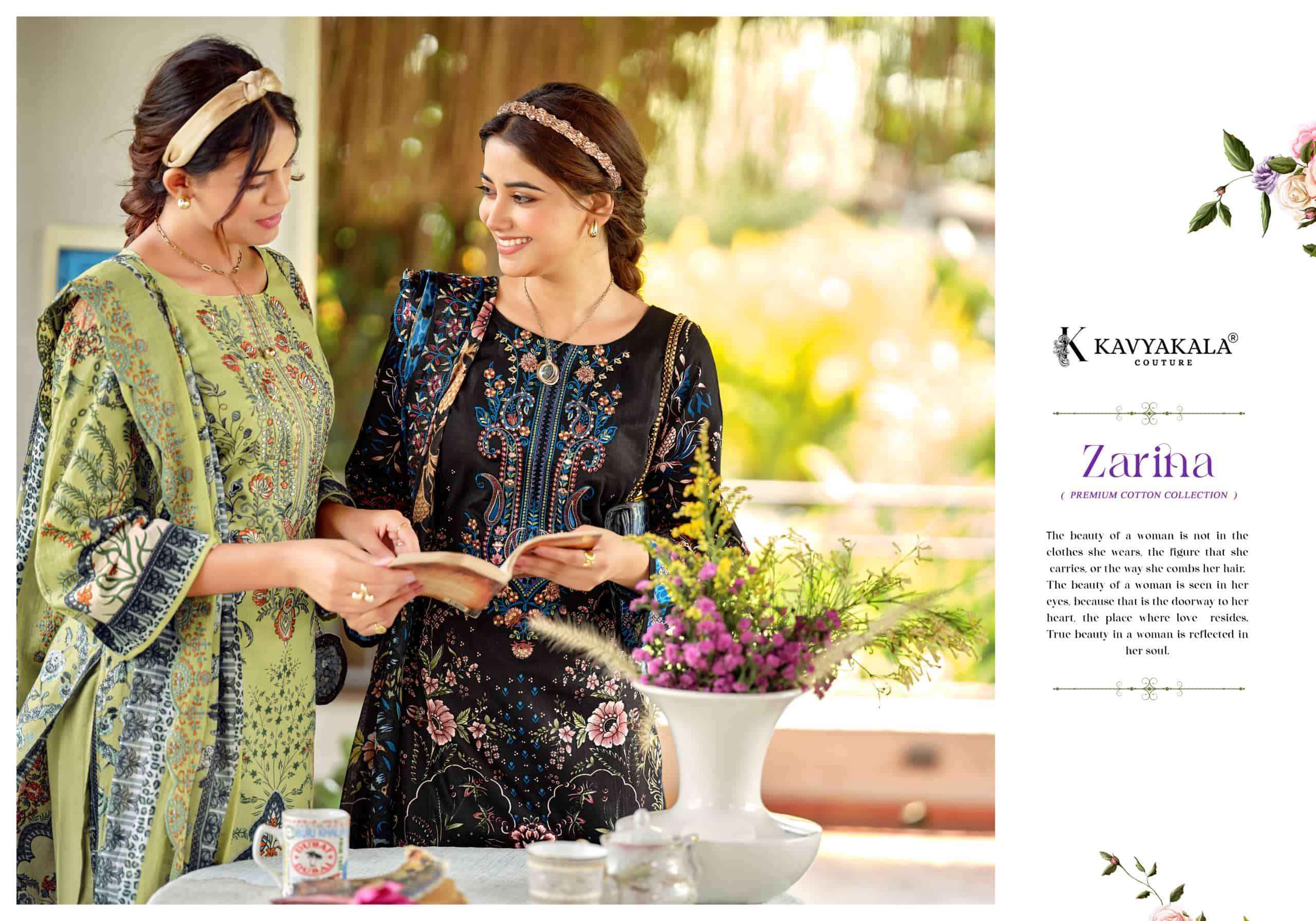 Kavyakala Zarina Designer Printed Lawn Cotton Dress _ Surat Wholesale Market Price ( 6 Pcs Catalog )