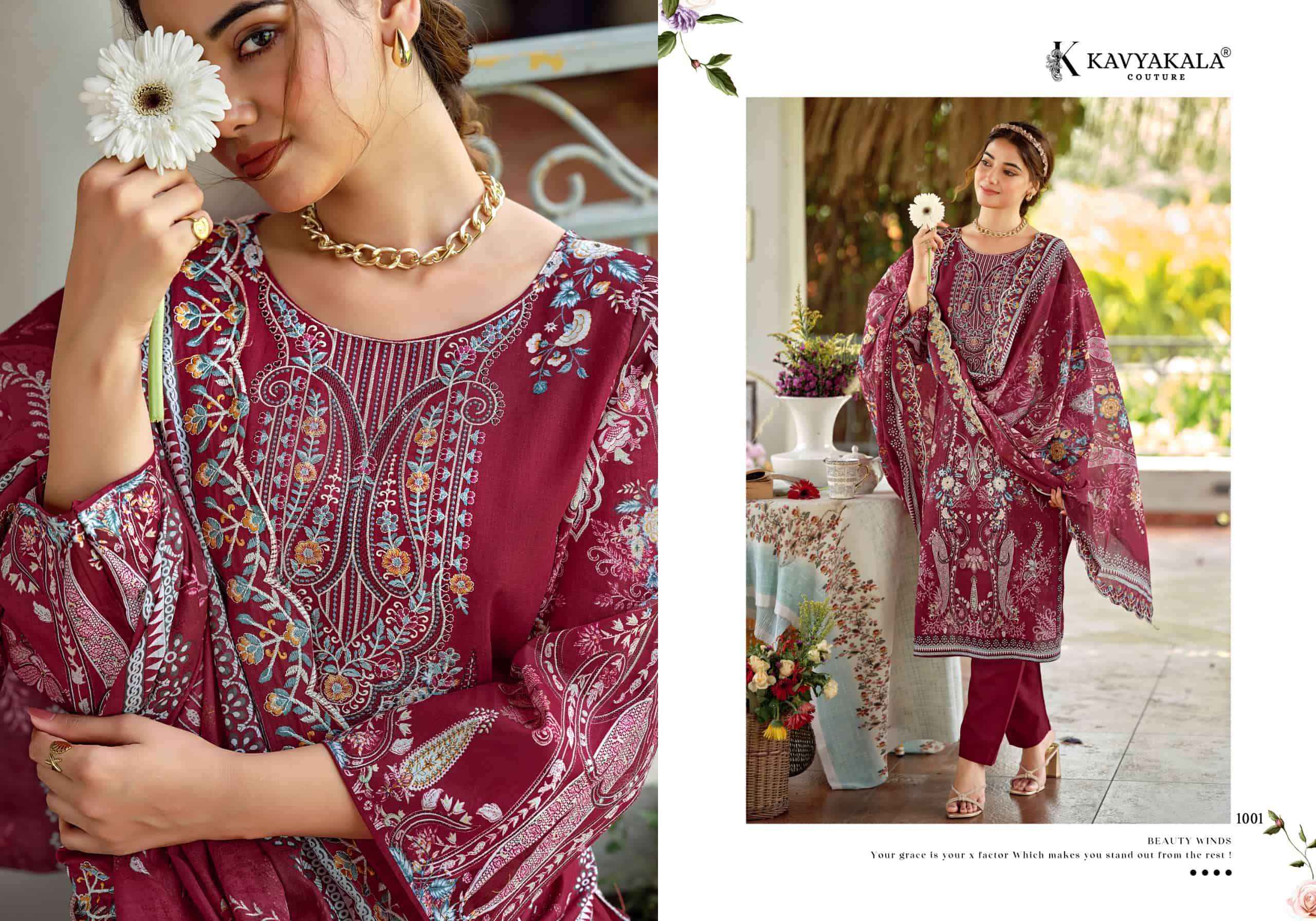 Kavyakala Zarina Designer Printed Lawn Cotton Dress _ Surat Wholesale Market Price ( 6 Pcs Catalog )