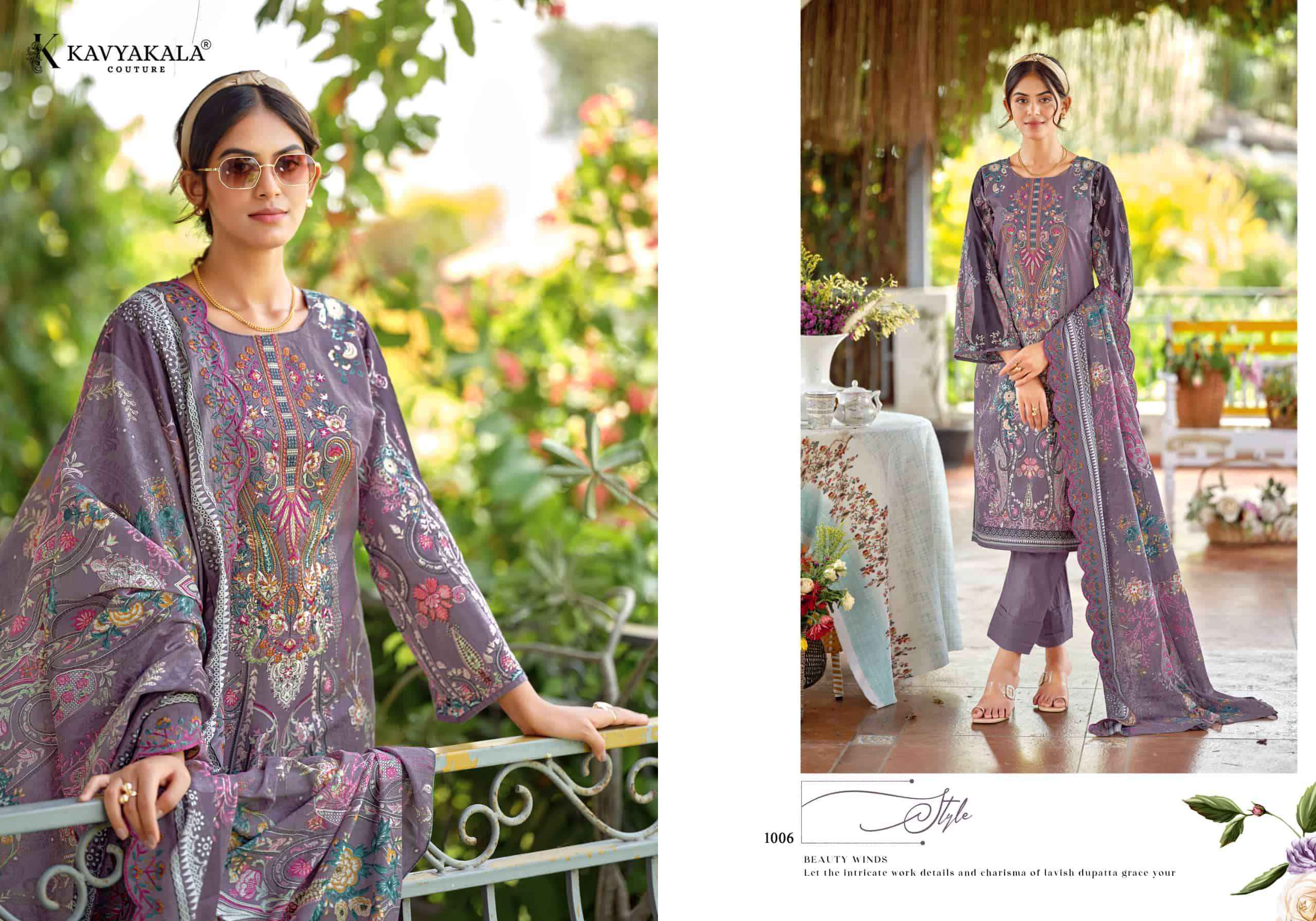 Kavyakala Zarina Designer Printed Lawn Cotton Dress _ Surat Wholesale Market Price ( 6 Pcs Catalog )