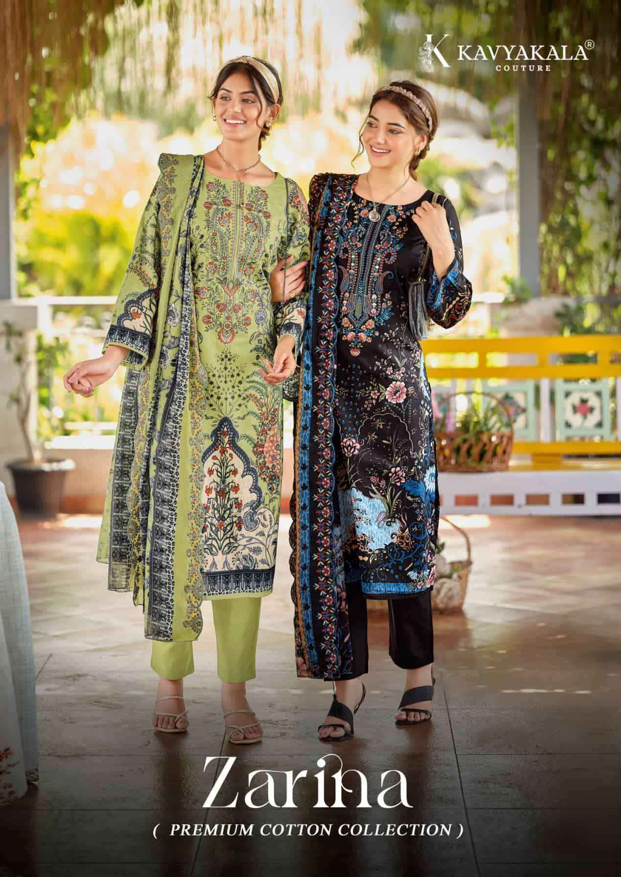 Kavyakala Zarina Designer Printed Lawn Cotton Dress _ Surat Wholesale Market Price ( 6 Pcs Catalog )