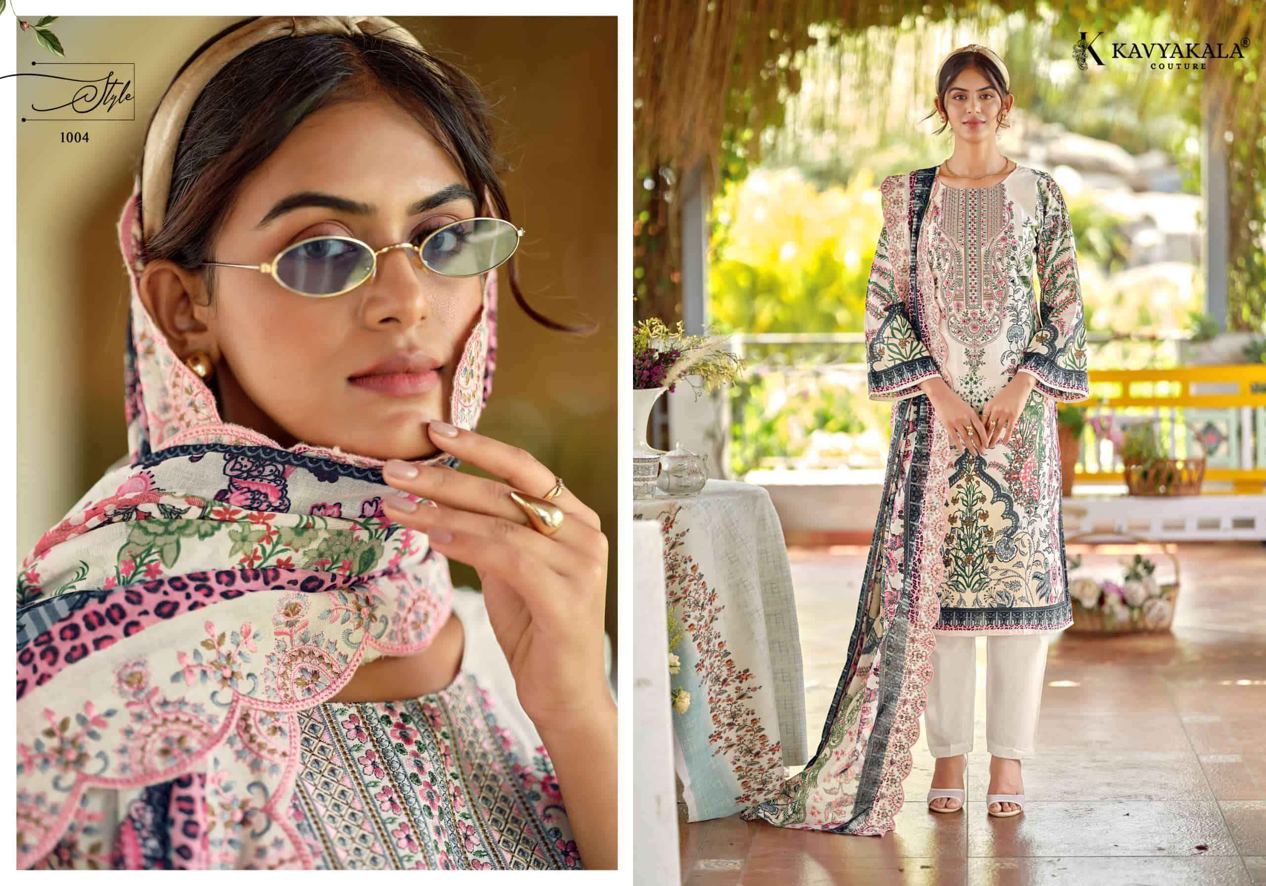 Kavyakala Zarina Designer Printed Lawn Cotton Dress _ Surat Wholesale Market Price ( 6 Pcs Catalog )