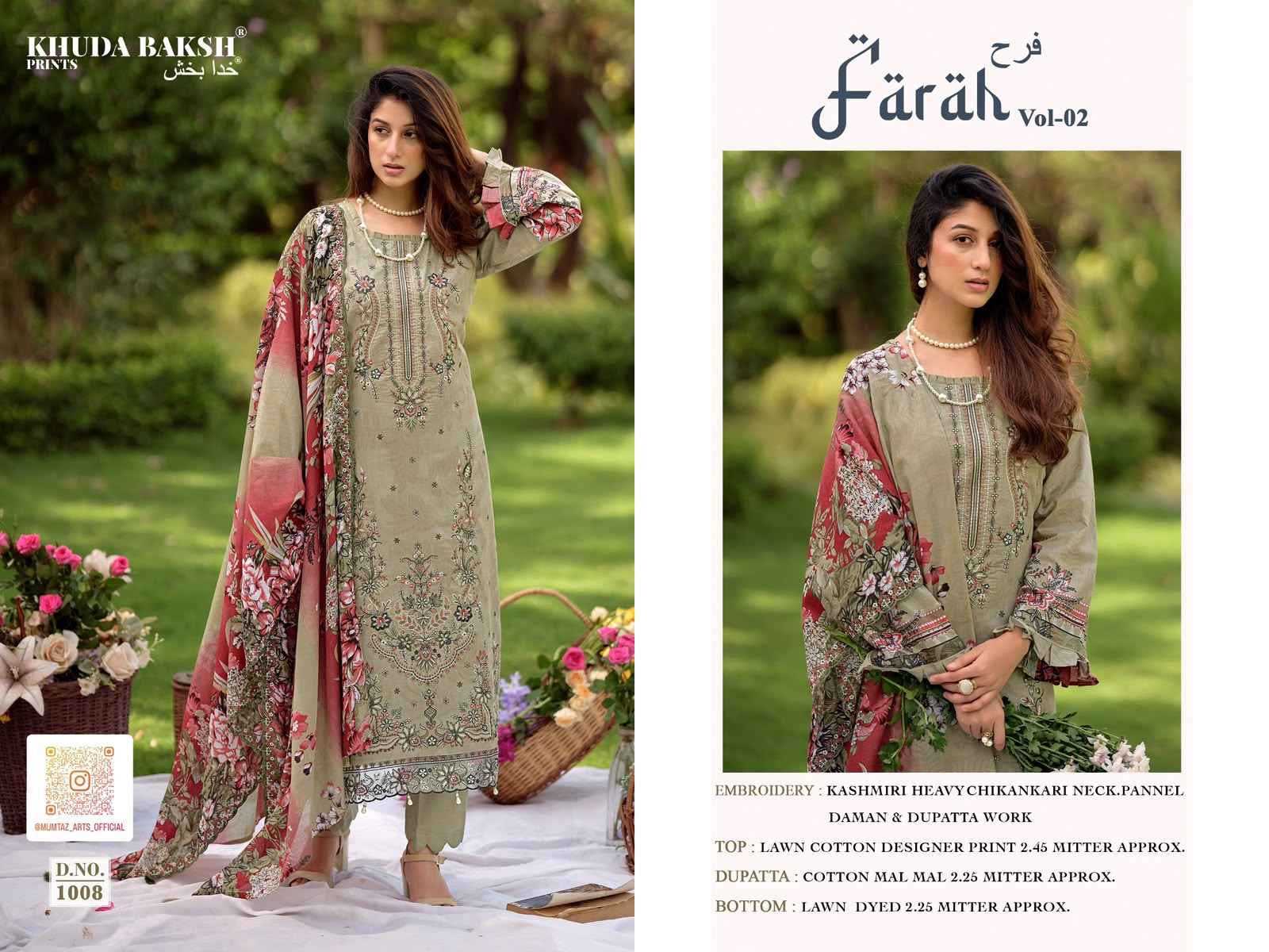 Khudha Baksh Farah Vol 2 Dress Material Online Price ( 10 Pcs Catalog )