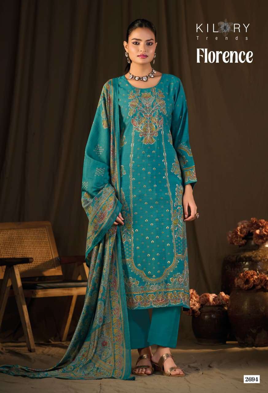 Kilory Florence Pure Muslin Salwar Kameez _ Surat Wholesale Market Price ( 6 Pcs Catalog )