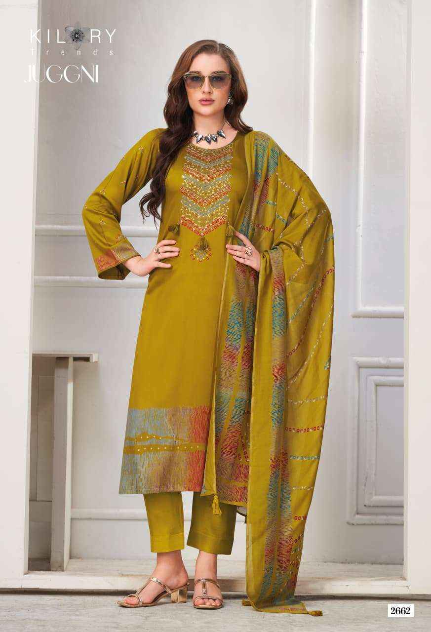 Kilory Juggni Pure Gajji Silk Designer Ladies Salwar Kameez _ Surat Wholesale Market Price ( 4 Pcs Catalog )