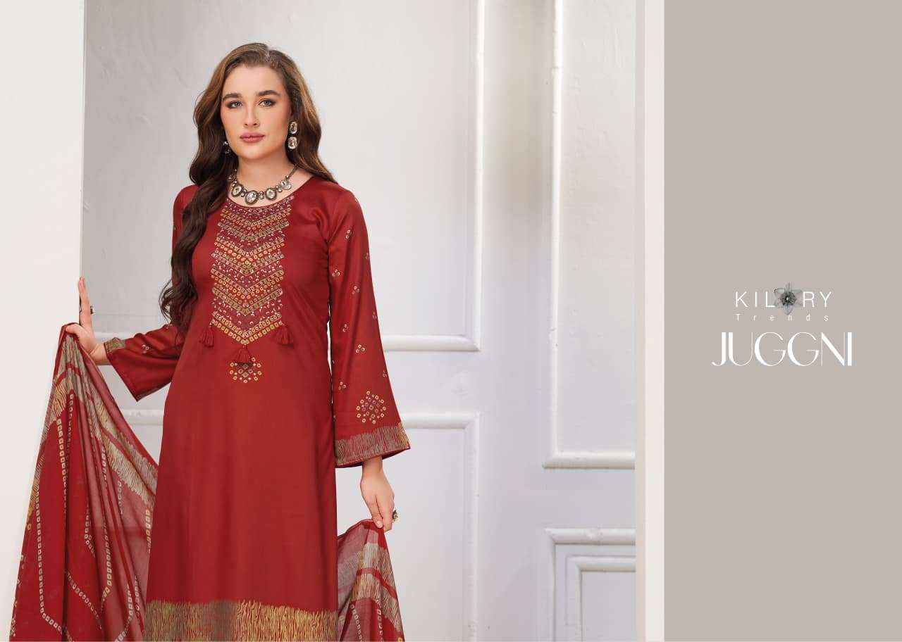 Kilory Juggni Pure Gajji Silk Designer Ladies Salwar Kameez _ Surat Wholesale Market Price ( 4 Pcs Catalog )