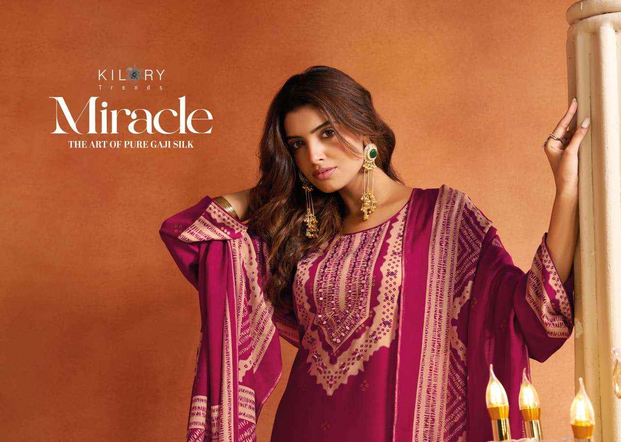 Kilory Miracle Pure Gajji Silk Designer Salwar Suit _ Surat Wholesale Market Price ( 4 Pcs Catalog )