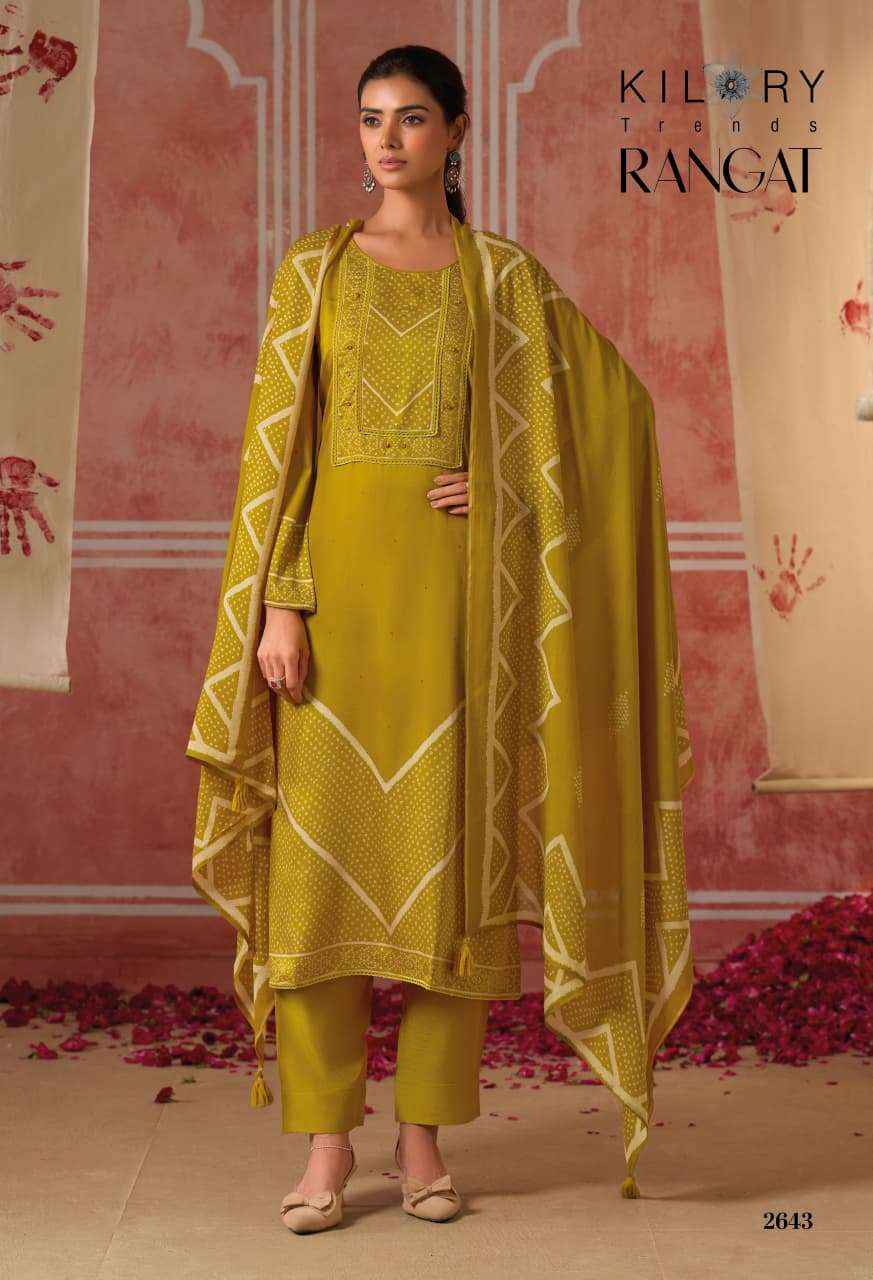 Kilory Rangat Exclusive Designs Salwar Suit _ Surat Wholesale Market Price ( 4 Pcs Catalog )