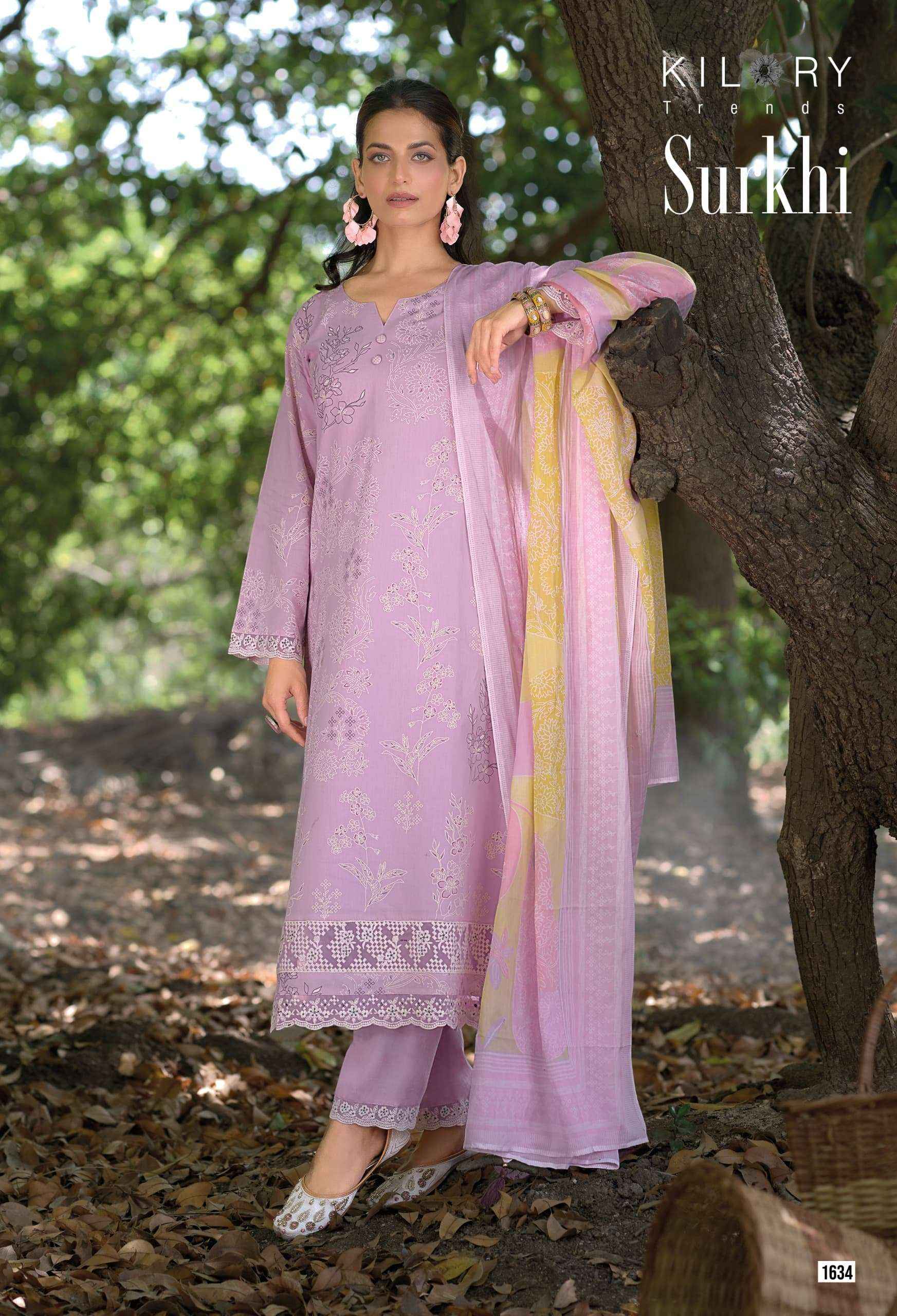 Kilory Surkhi Exclusive Fancy Cotton Salwar Kameez _ Surat Wholesale Market Price ( 6 Pcs Catalog )
