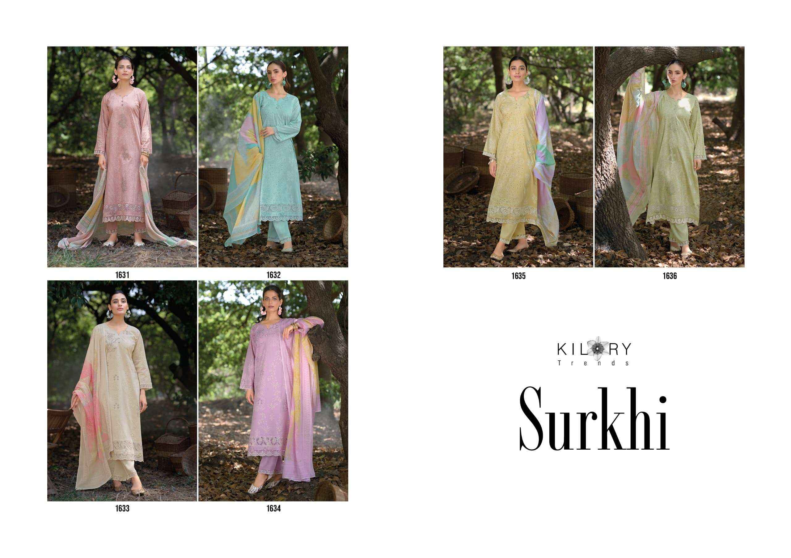 Kilory Surkhi Exclusive Fancy Cotton Salwar Kameez _ Surat Wholesale Market Price ( 6 Pcs Catalog )