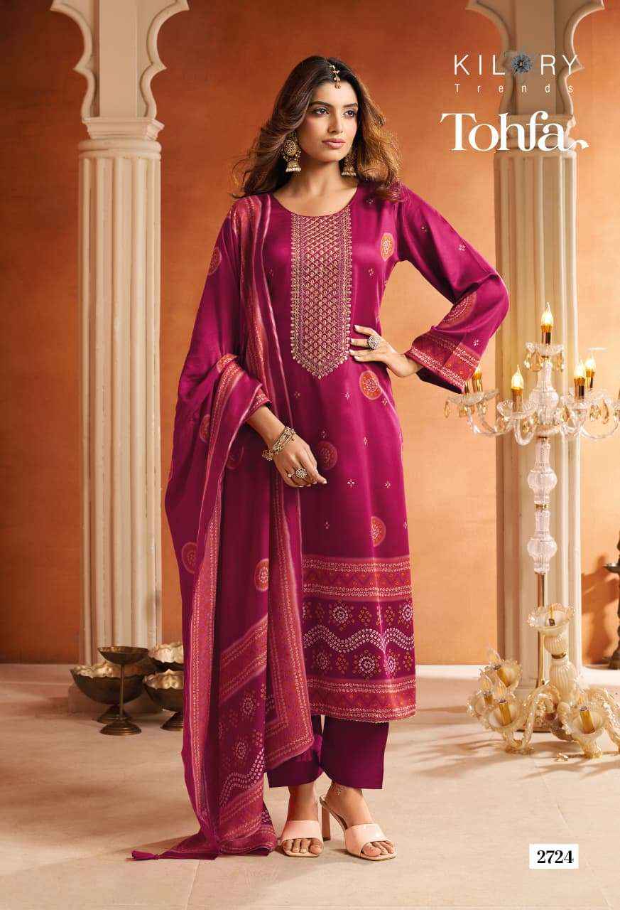 Kilory Tohfa Digital Printed Premium Wear ladies Salwar Kameez _ Surat Wholesale Market Price ( 4 Pcs Catalog )