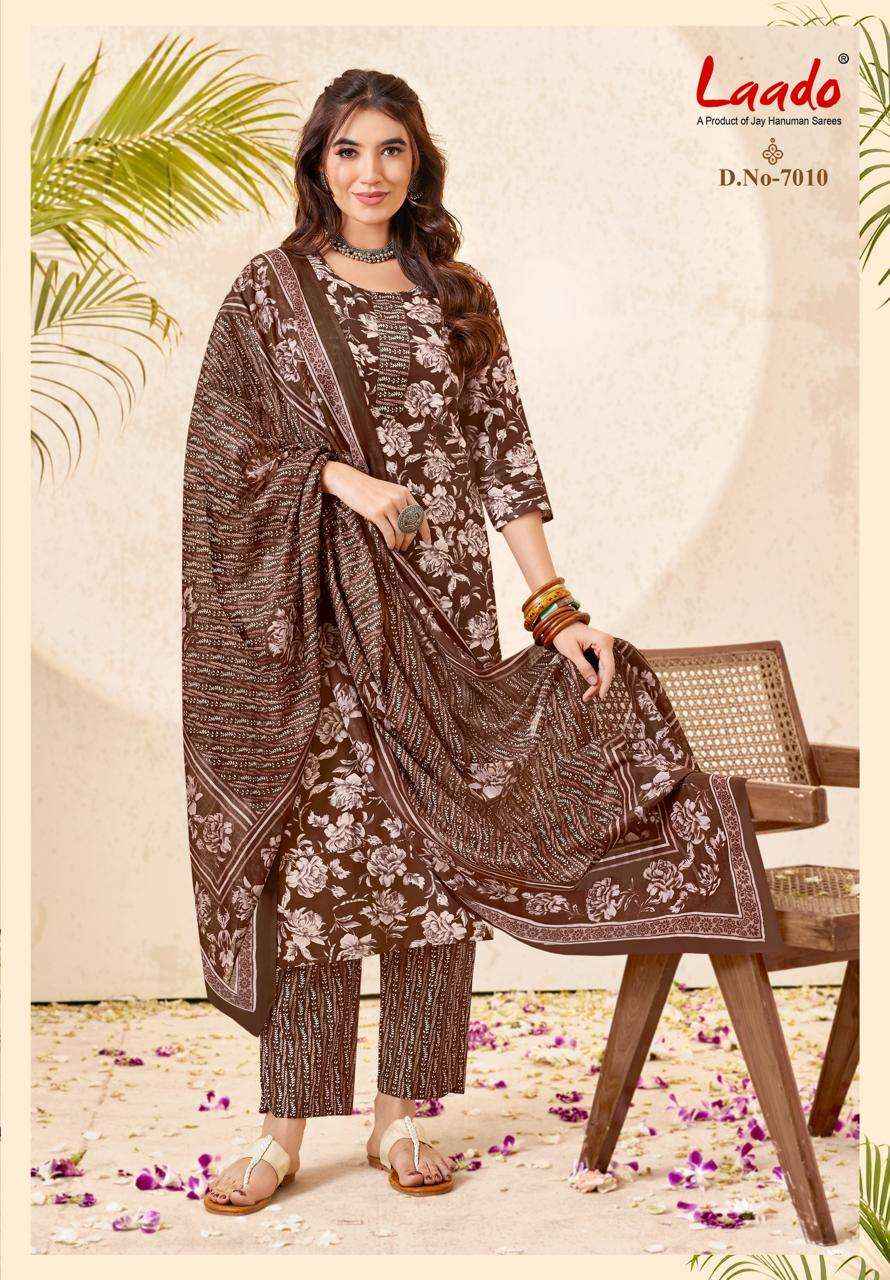 Laado Nargis Vol 7 - Pure Cotton Readymade Suits - Wholesale Market Surat ( 10 Pcs Catalog )