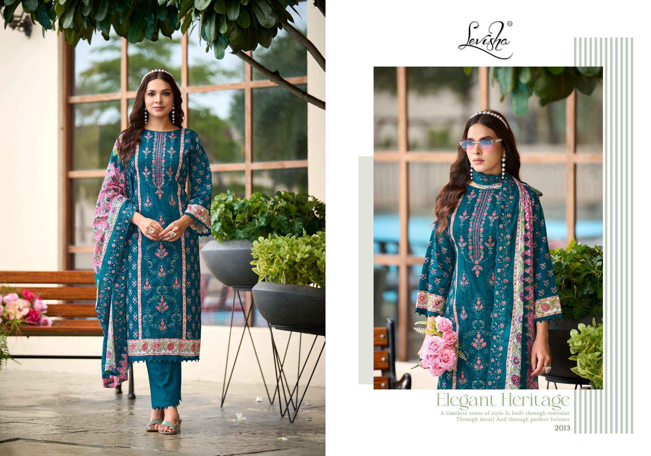 Levisha Madhubala Vol 20 Lawn Cotton Dress Material- Surat Wholesaler ( 8 pcs Catalog )