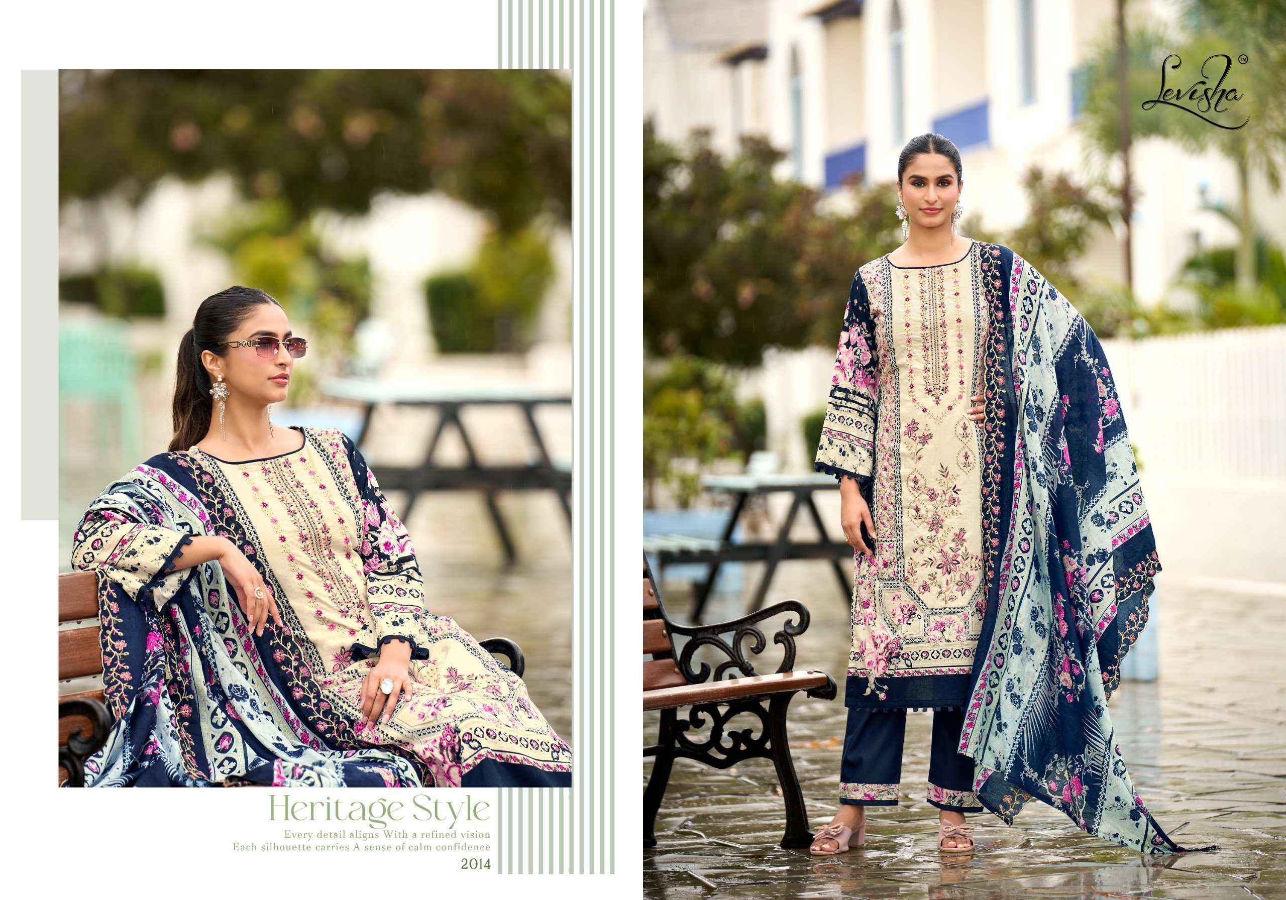 Levisha Madhubala Vol 20 Lawn Cotton Dress Material- Surat Wholesaler ( 8 pcs Catalog )