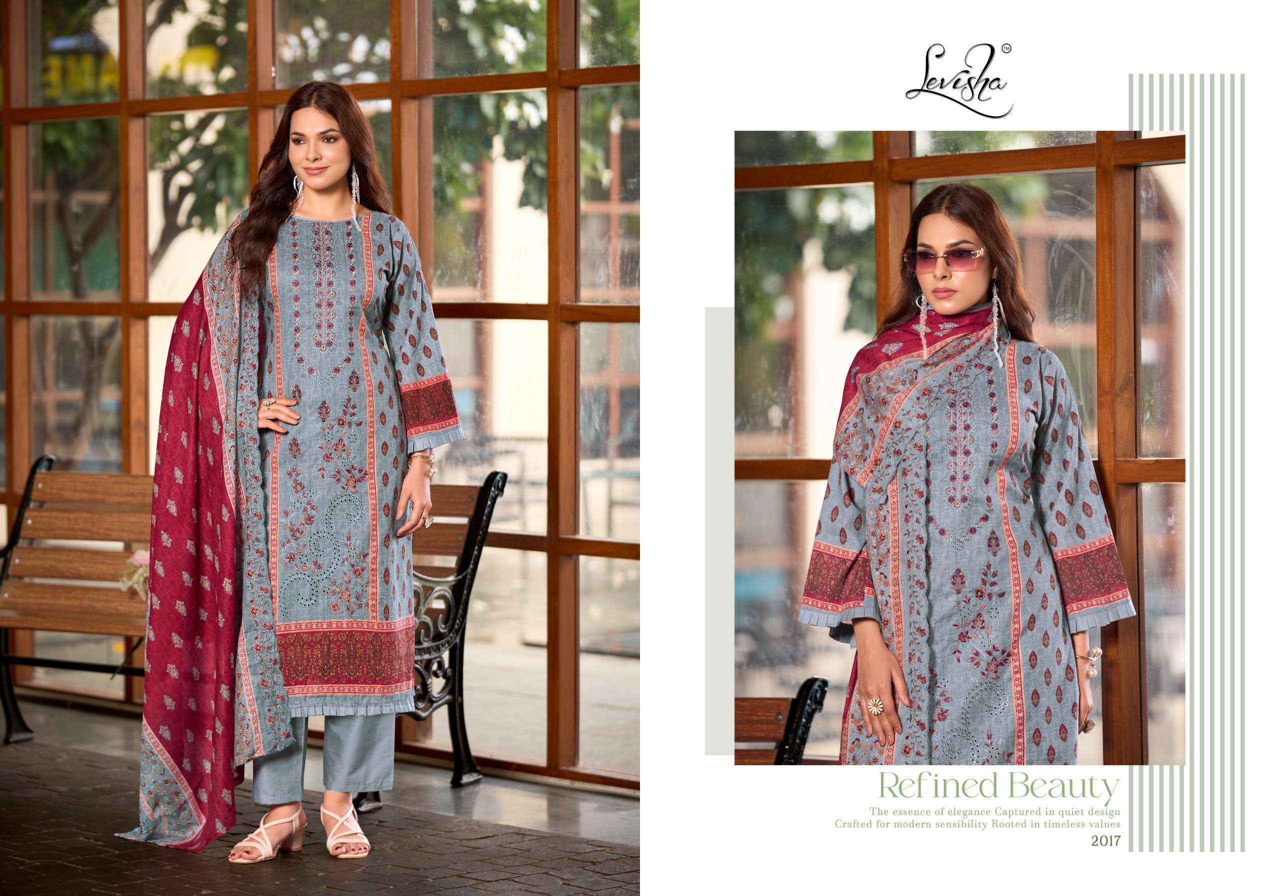 Levisha Madhubala Vol 20 Lawn Cotton Dress Material- Surat Wholesaler ( 8 pcs Catalog )