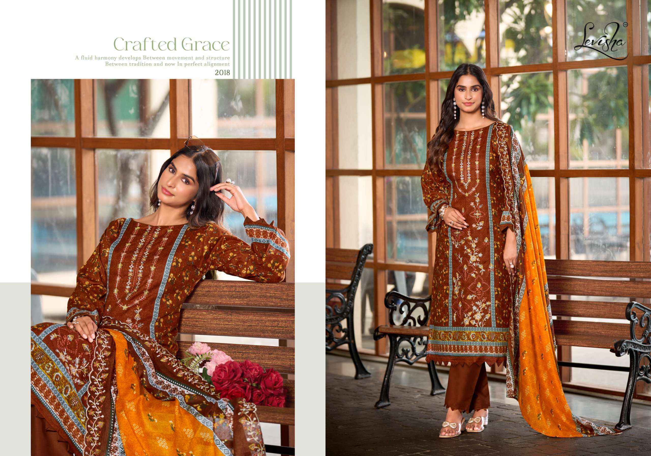 Levisha Madhubala Vol 20 Lawn Cotton Dress Material- Surat Wholesaler ( 8 pcs Catalog )