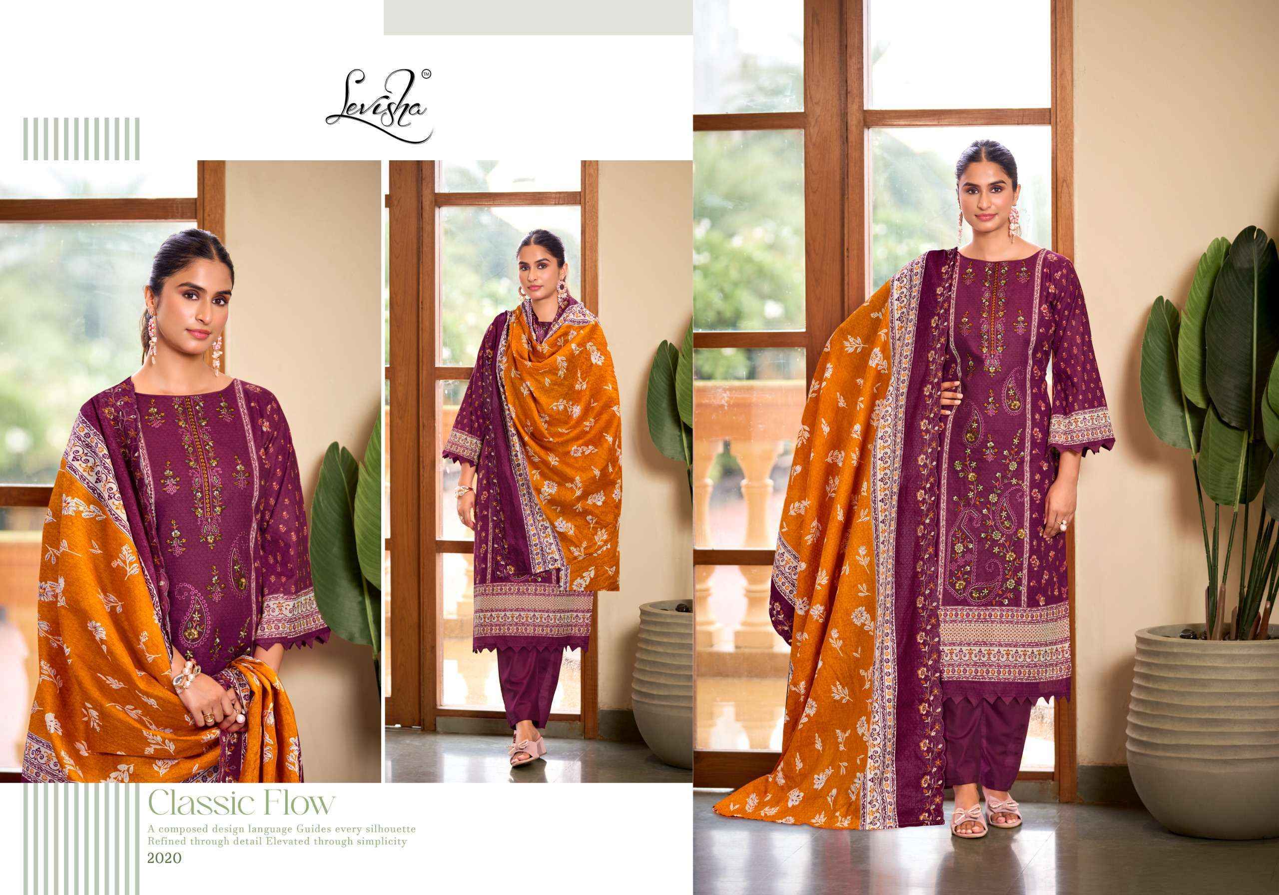Levisha Madhubala Vol 20 Lawn Cotton Dress Material- Surat Wholesaler ( 8 pcs Catalog )