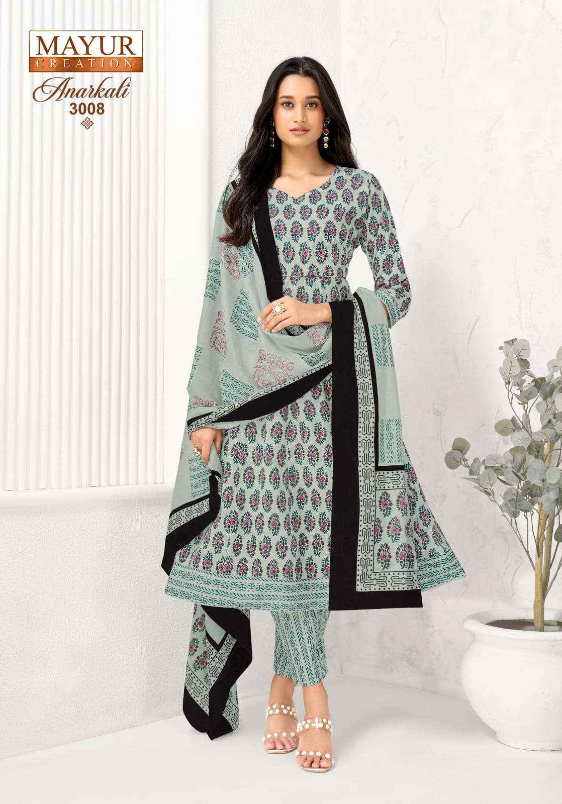 Mayur Anarkali Vol 3 Readymade Cotton Anarkali Top Bottom Dupatta Set Collection Wholesale Price ( 8 Pcs Catalog )