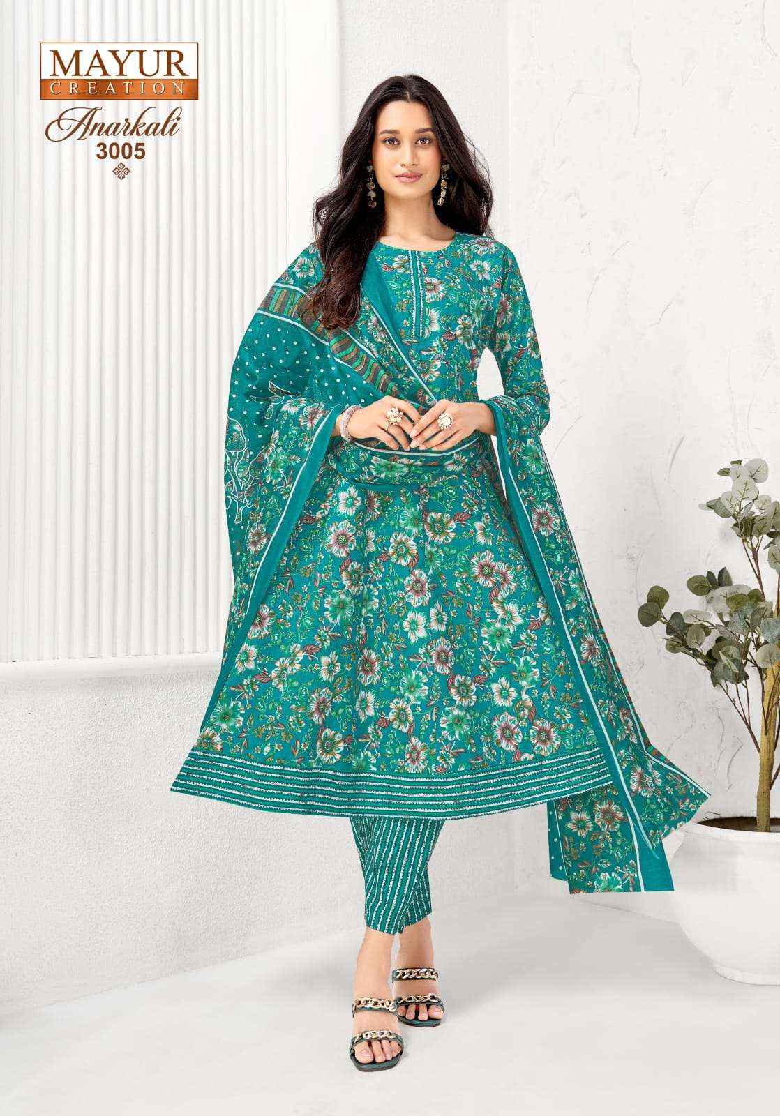 Mayur Anarkali Vol 3 Readymade Cotton Anarkali Top Bottom Dupatta Set Collection Wholesale Price ( 8 Pcs Catalog )