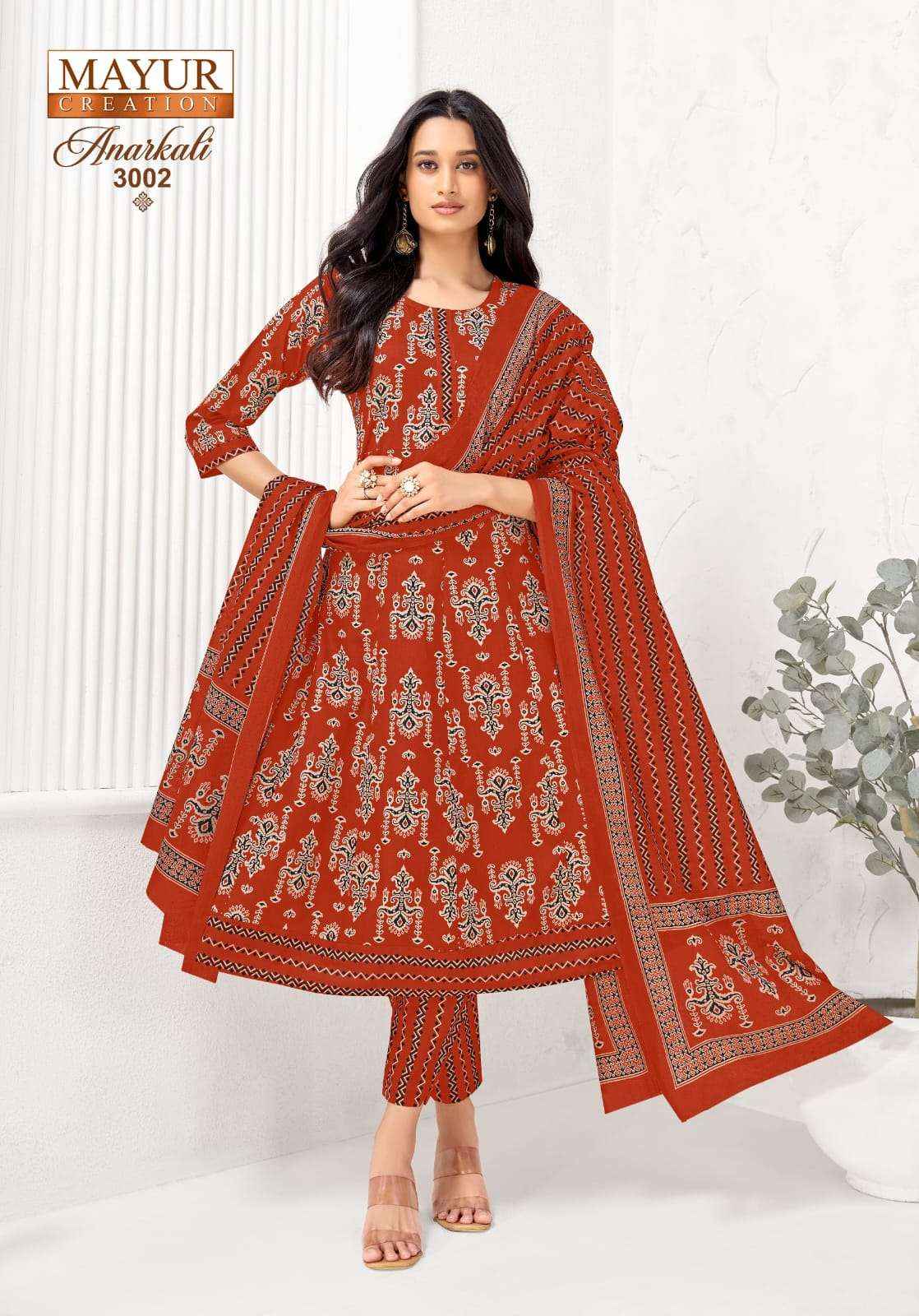 Mayur Anarkali Vol 3 Readymade Cotton Anarkali Top Bottom Dupatta Set Collection Wholesale Price ( 8 Pcs Catalog )