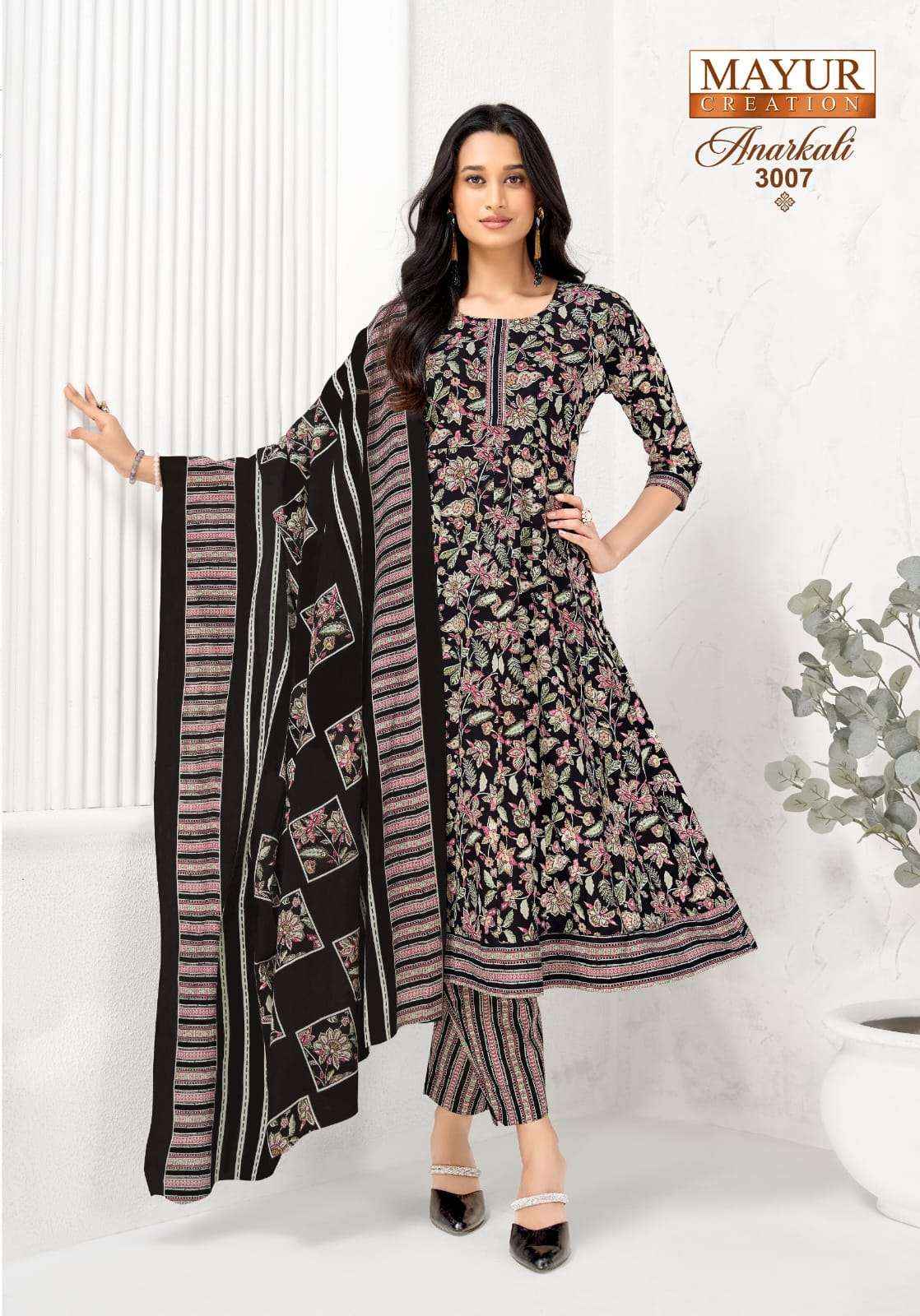 Mayur Anarkali Vol 3 Readymade Cotton Anarkali Top Bottom Dupatta Set Collection Wholesale Price ( 8 Pcs Catalog )