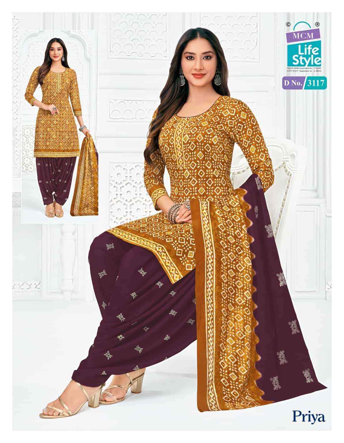 Mcm Lifestyle Priya Vol 31 Pure Cotton Patiyala Dress _ Surat Wholesale Market Price ( 24 Pcs Catalog )
