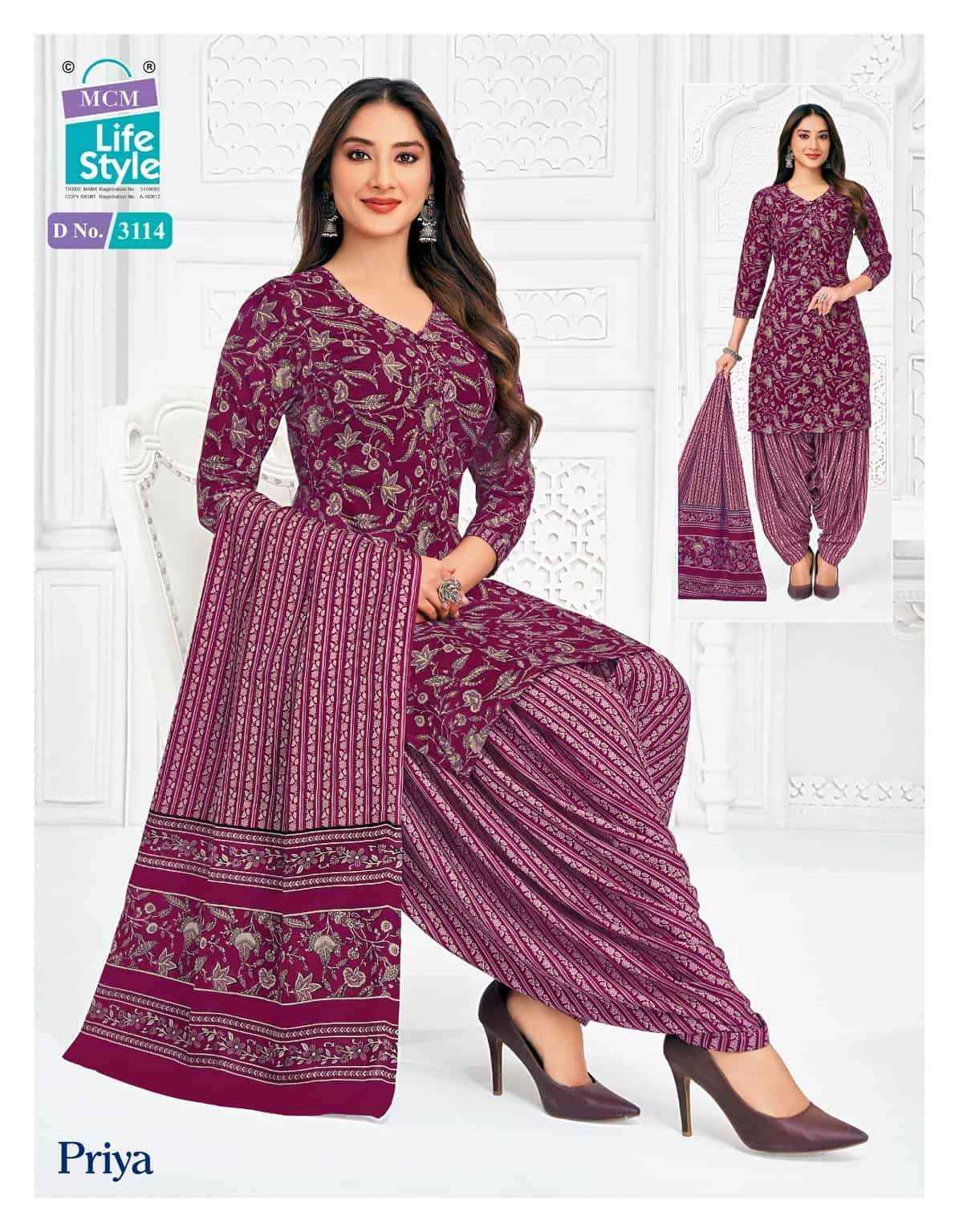 Mcm Lifestyle Priya Vol 31 Pure Cotton Patiyala Dress _ Surat Wholesale Market Price ( 24 Pcs Catalog )
