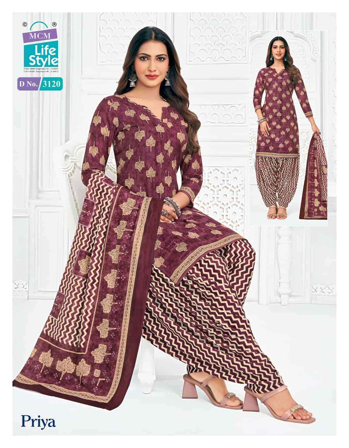 Mcm Lifestyle Priya Vol 31 Pure Cotton Patiyala Dress _ Surat Wholesale Market Price ( 24 Pcs Catalog )