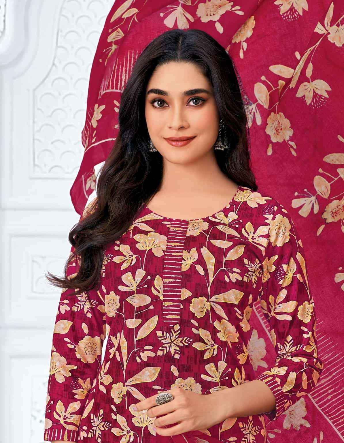 Mcm Lifestyle Priyalaxmi Vol 41 Pure Cotton Kurti Pant Dupatta Set _ Surat Wholesale Market Price ( 20 Pcs Catalog )