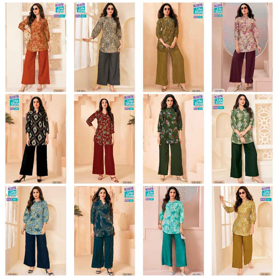 MCM Lifestyle Rimjim Vertican Top Set Collection _ Surat Wholesale Market Price ( 12 Pcs Catalog )