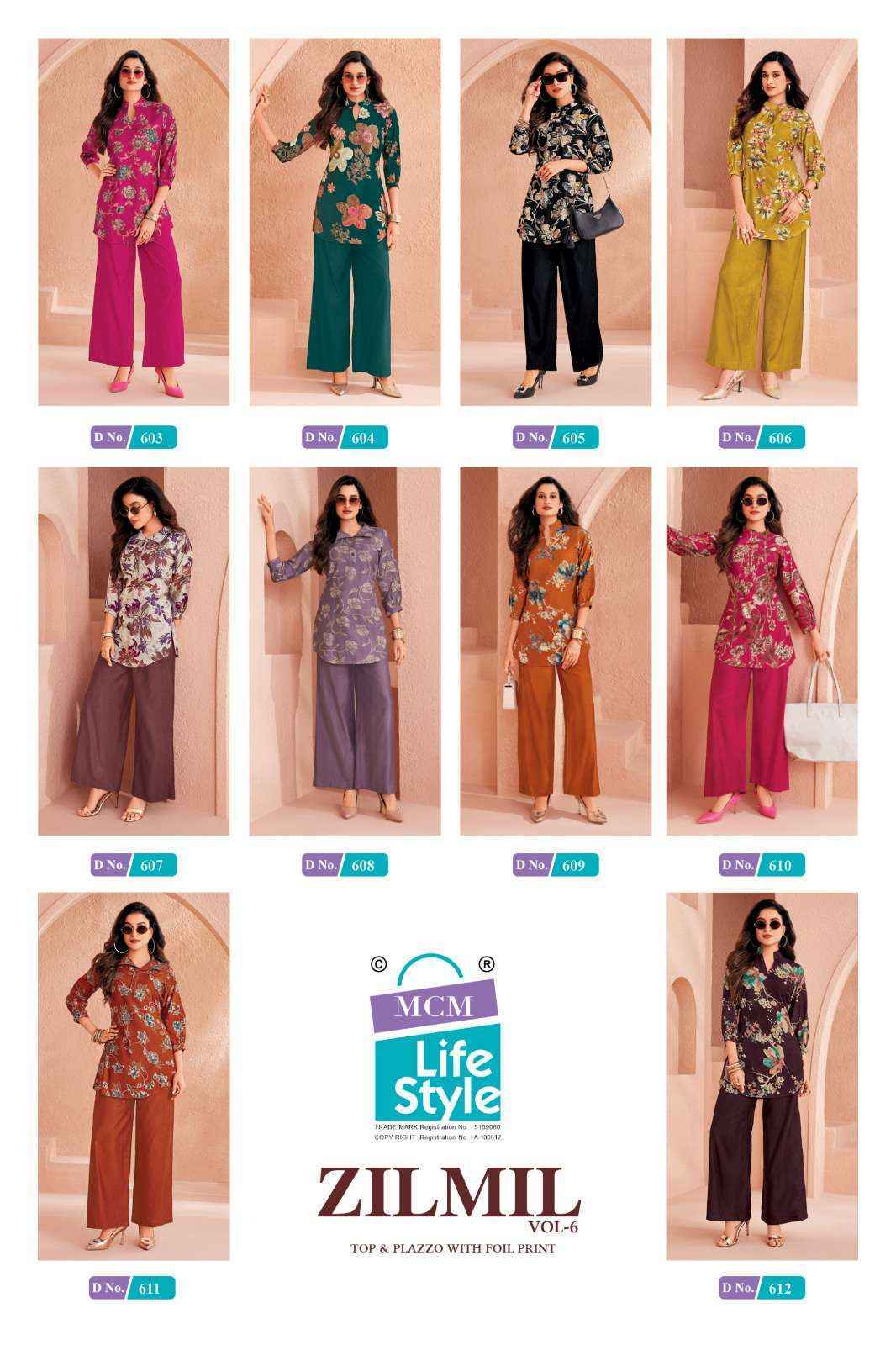 MCM Lifestyle Zilmil Vol 6 Co - Ord Set | Wholesale Textile Market ( 10 Pcs Catalogue )