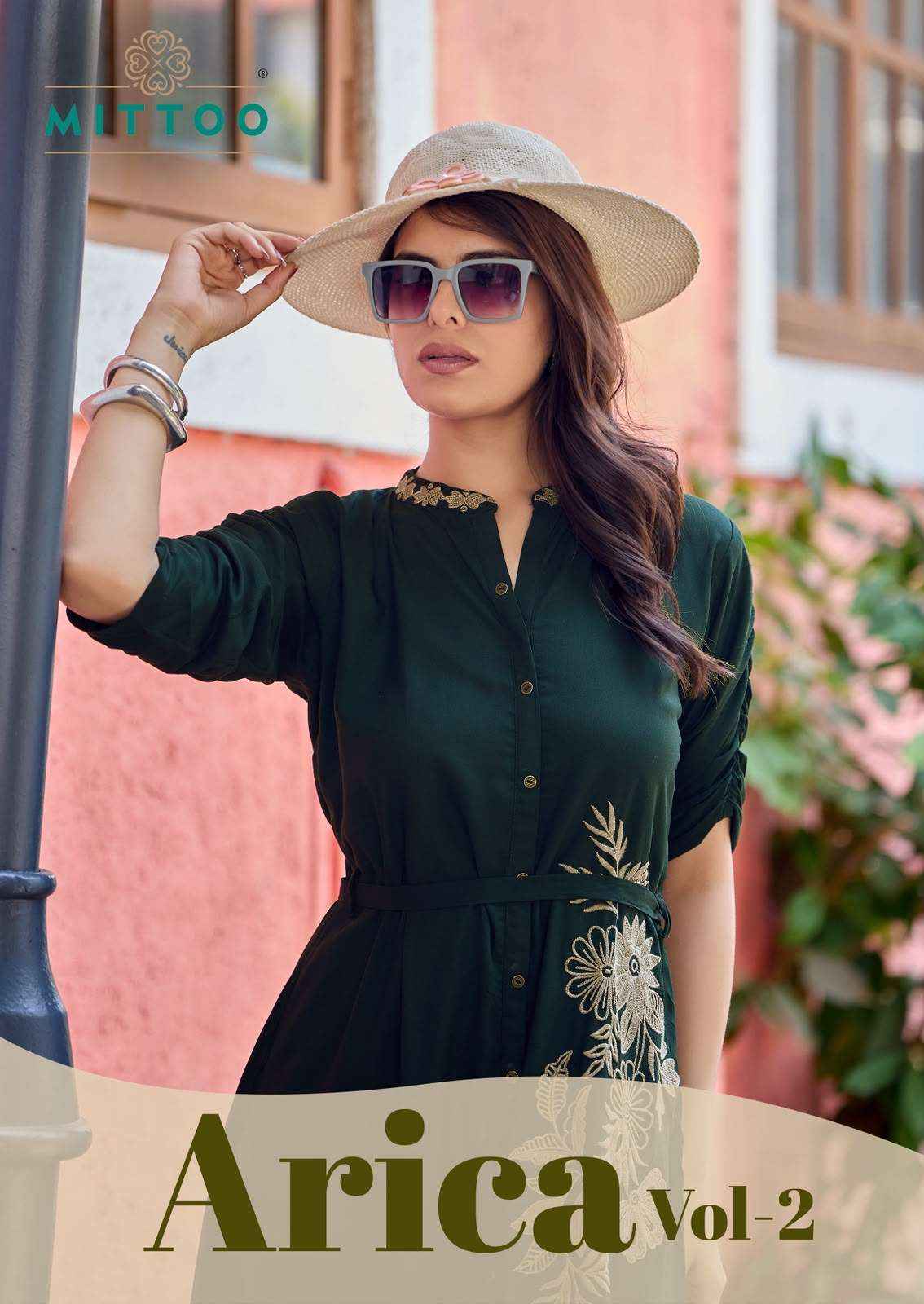 Mittoo Arica Vol 2 Stylish Casual Wear Midi Kurta Set _ Surat Wholesale Market Price ( 5 Pcs Catalog )