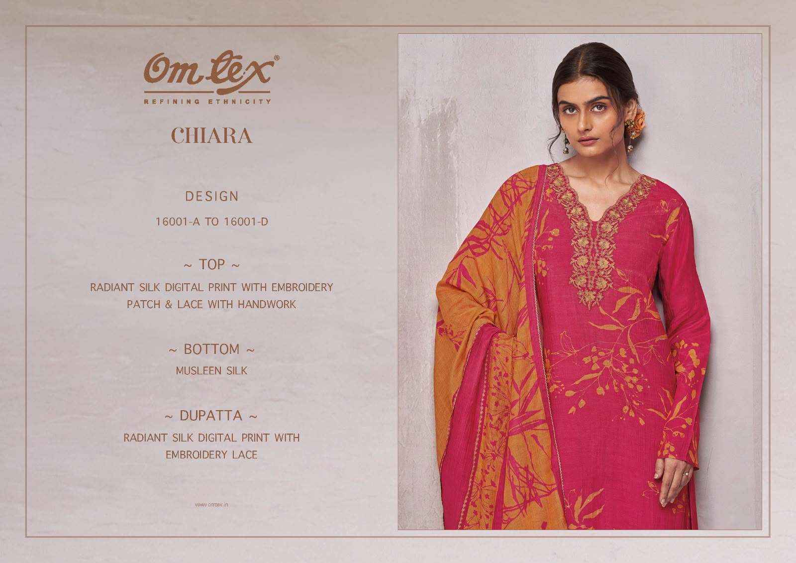 Omtex Chiara Fancy Silk Premium Designs Salwar Kameez _ Surat Wholesale Market Price ( 4 Pcs Catalog )