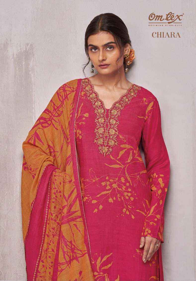 Omtex Chiara Fancy Silk Premium Designs Salwar Kameez _ Surat Wholesale Market Price ( 4 Pcs Catalog )