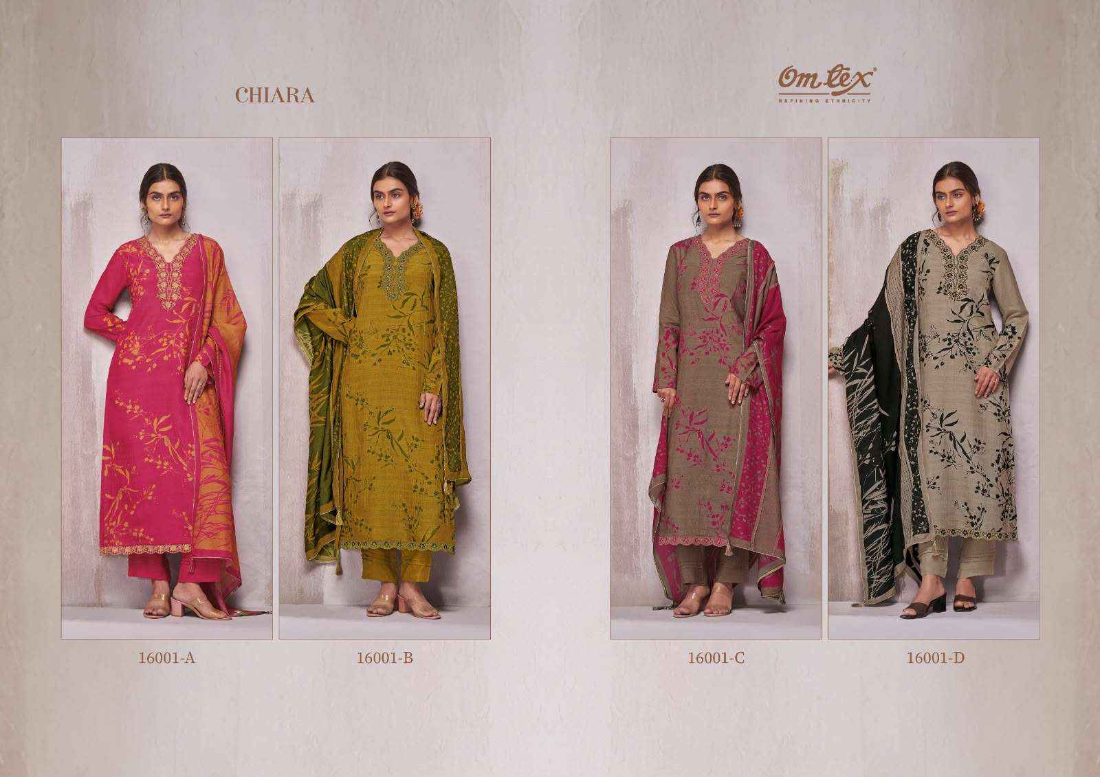 Omtex Chiara Fancy Silk Premium Designs Salwar Kameez _ Surat Wholesale Market Price ( 4 Pcs Catalog )