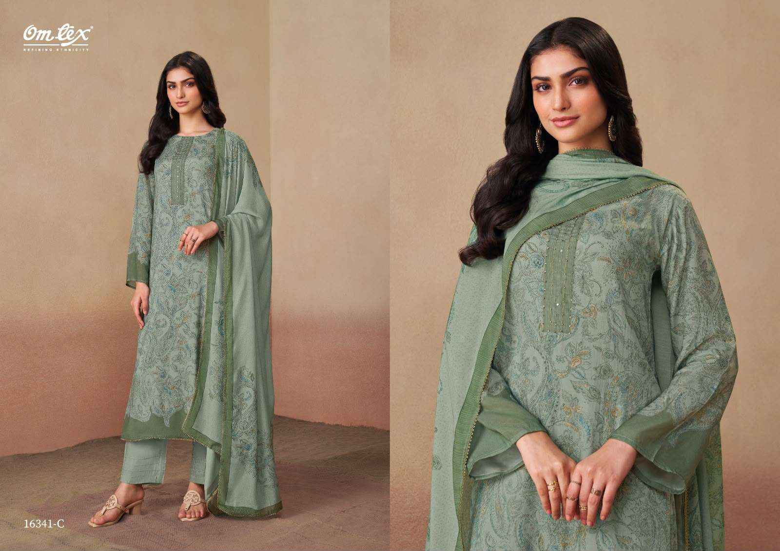 Omtex Rudrani Digital Printed Muslin Salwar Kameez _ Wholesale Surat Market Rate ( 4 Pcs Catalog )