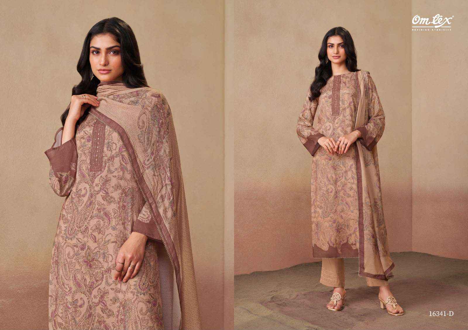 Omtex Rudrani Digital Printed Muslin Salwar Kameez _ Wholesale Surat Market Rate ( 4 Pcs Catalog )