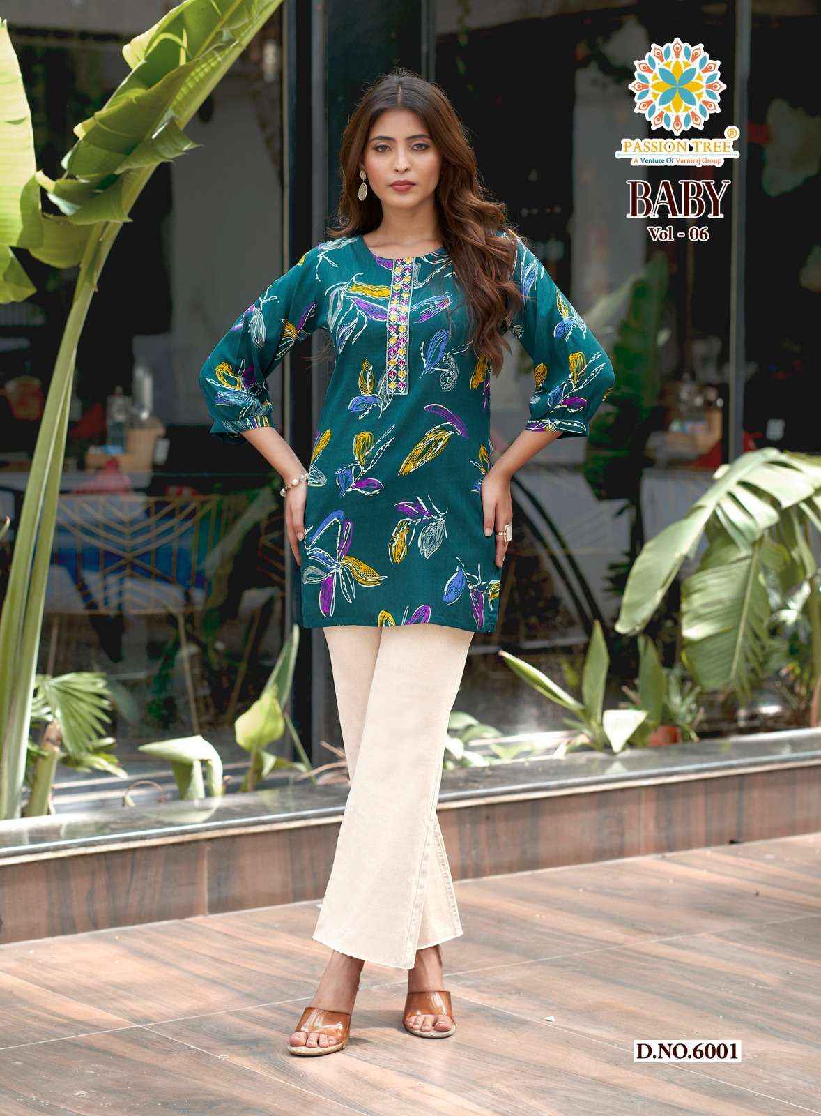 Passion Tree Baby Vol 6 Heavy Rayon Short Tops Set _ Surat Wholesale Market Price ( 7 Pcs Catalog )
