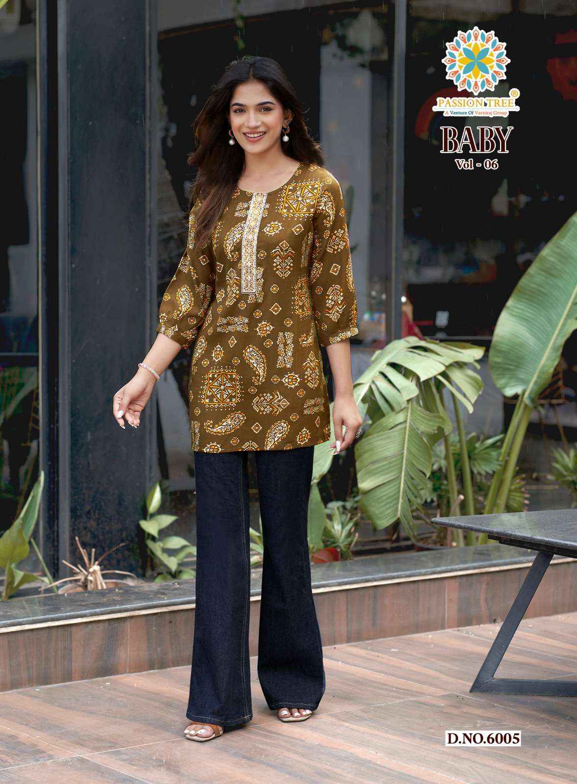 Passion Tree Baby Vol 6 Heavy Rayon Short Tops Set _ Surat Wholesale Market Price ( 7 Pcs Catalog )
