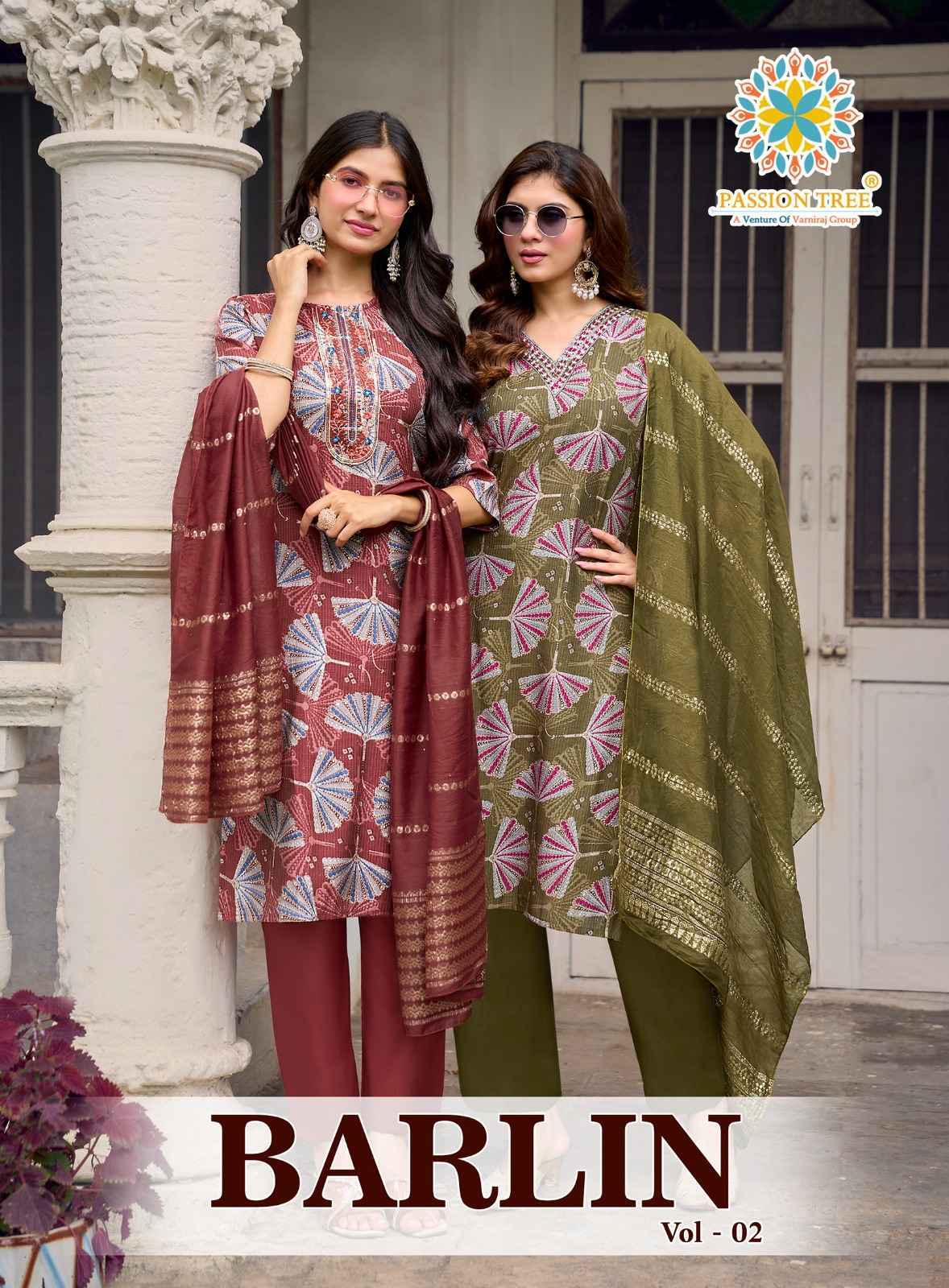 Passion Tree Barlin Vol 2 Barlin Kurti Combo Set Collection _ Surat Wholesale Market Price ( 8 Pcs Catalog )