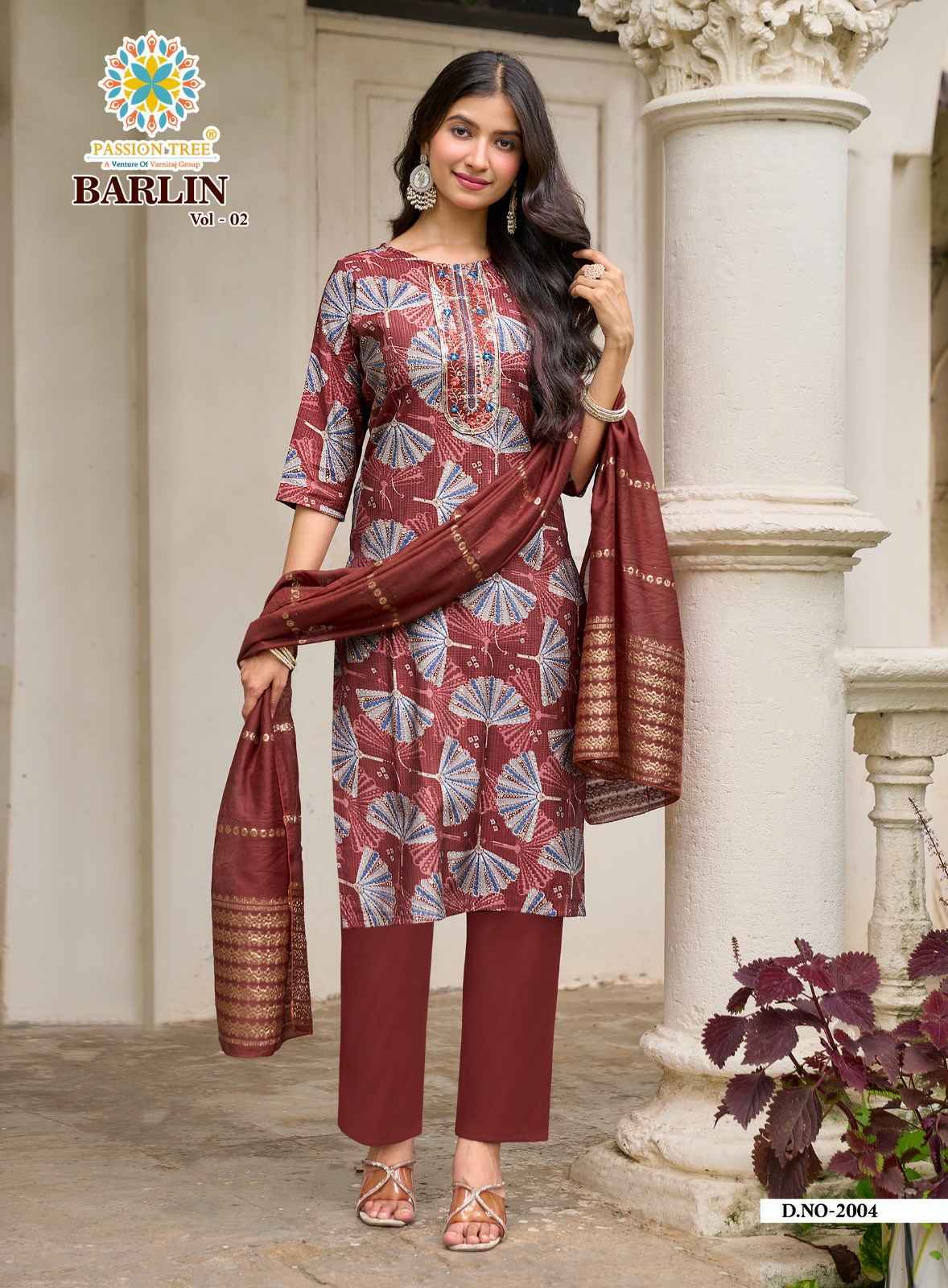 Passion Tree Barlin Vol 2 Barlin Kurti Combo Set Collection _ Surat Wholesale Market Price ( 8 Pcs Catalog )