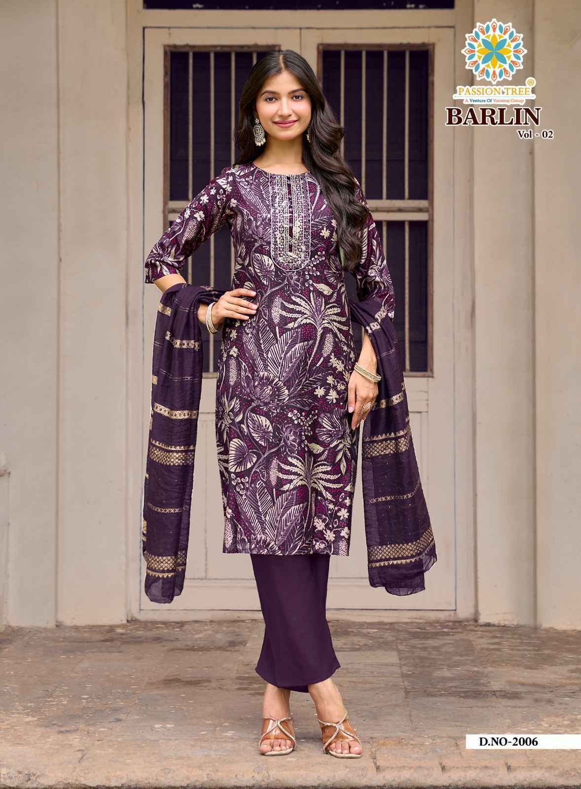 Passion Tree Barlin Vol 2 Barlin Kurti Combo Set Collection _ Surat Wholesale Market Price ( 8 Pcs Catalog )